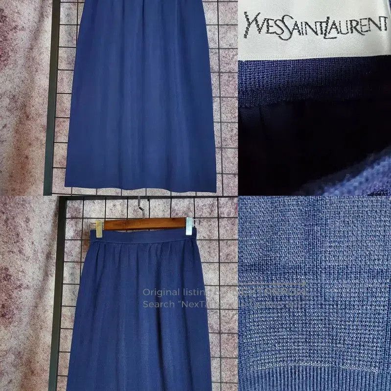 Yves Saint Laurent Yves Saint Laurent Blue Midi Skirt for Women . Size 23" - 1 Thumbnail