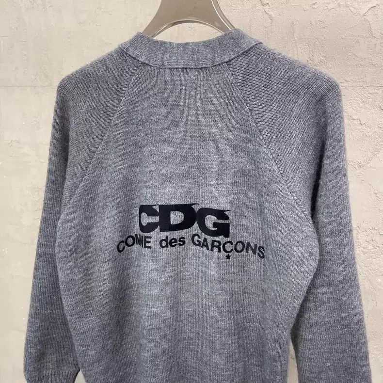 Comme des Garcons Comme Des Garcons Gray back logo print open cardigan Size M / US 6-8 / IT 42-44 - 4 Thumbnail
