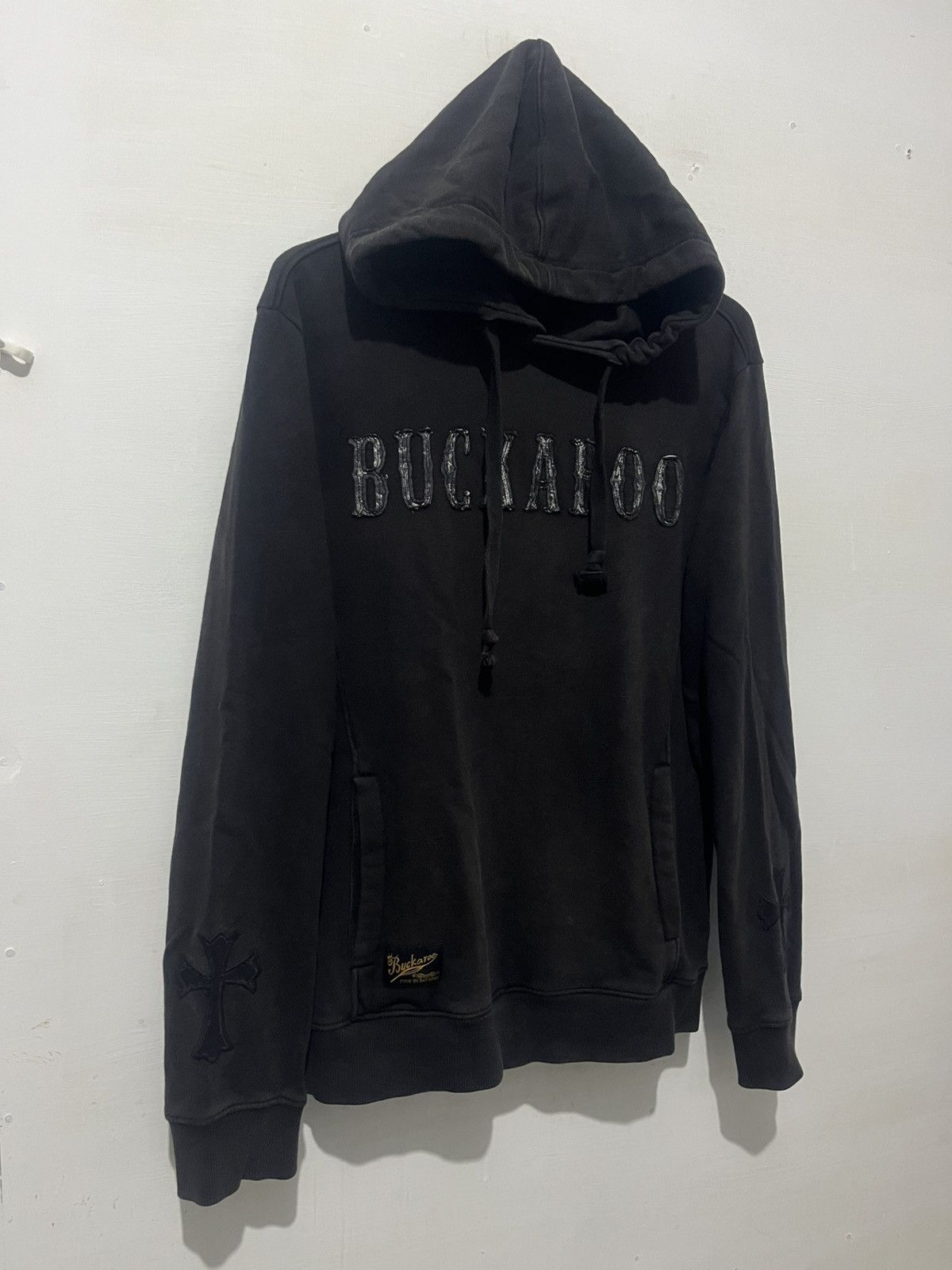 Beauty Beast Hoodie BUCKAROO Washed Black Gothic Cross Edition ( Size US XL / EU 56 / 4 - 3 Thumbnail
