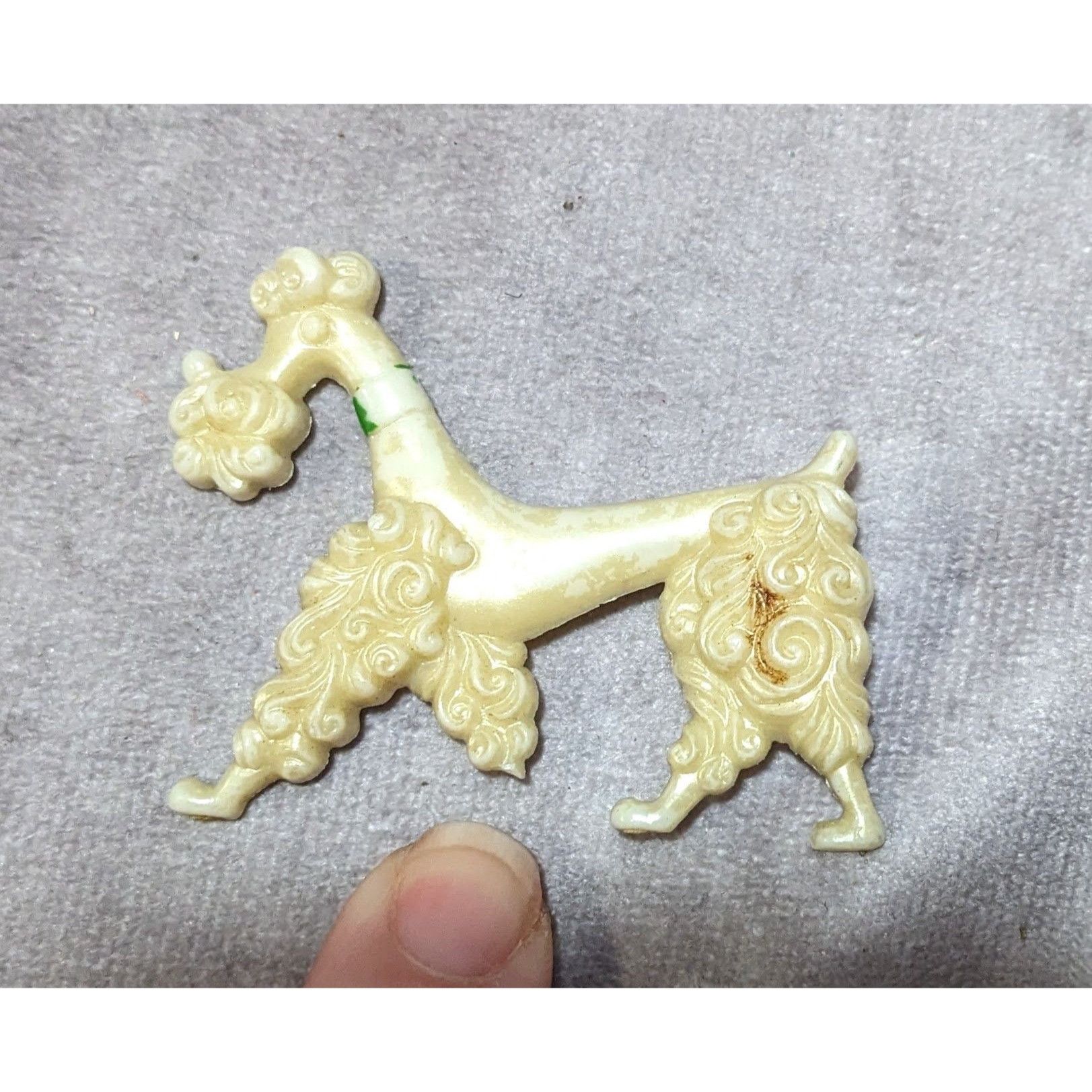 Other Vintage 50s White Shimmer Poodle Brooch Size ONE SIZE - 6 Thumbnail