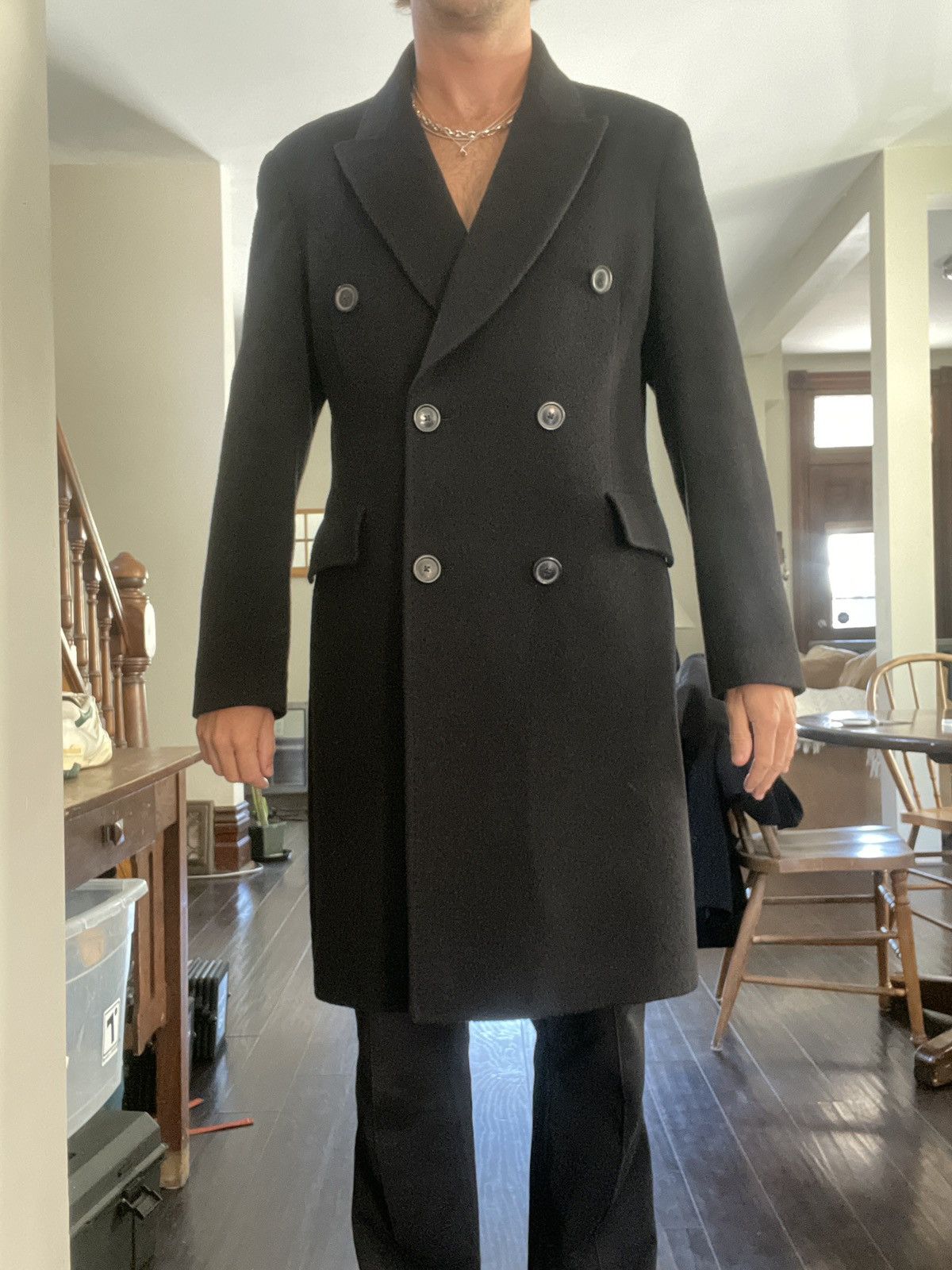 Our Legacy Whale Coat Black Hairy Mohair - Size 46