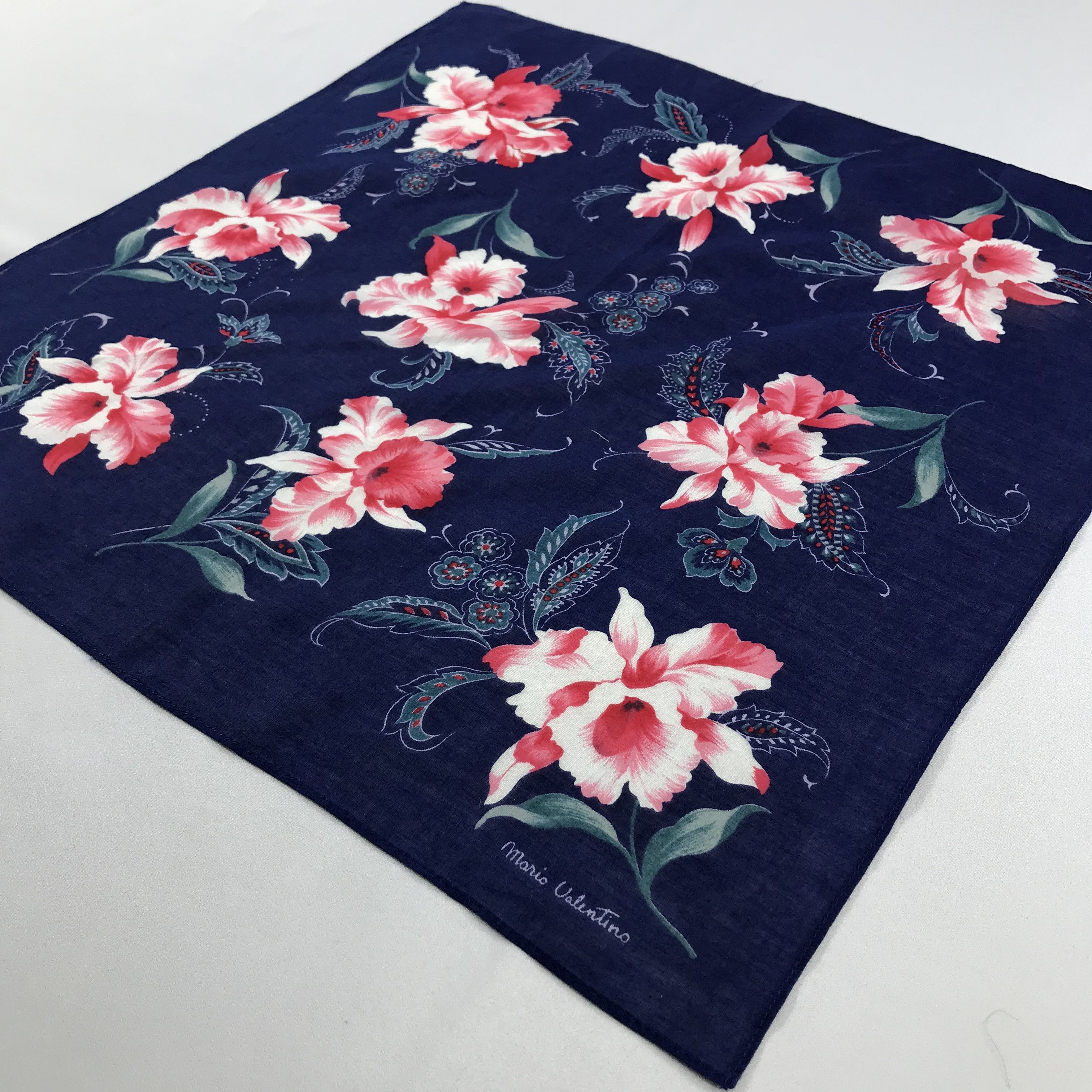 Mario Valentino × Vintage Mario Valentino Bandana / Handkerchief / Neckerchief - S2087 Size ONE SIZE - 2 Thumbnail