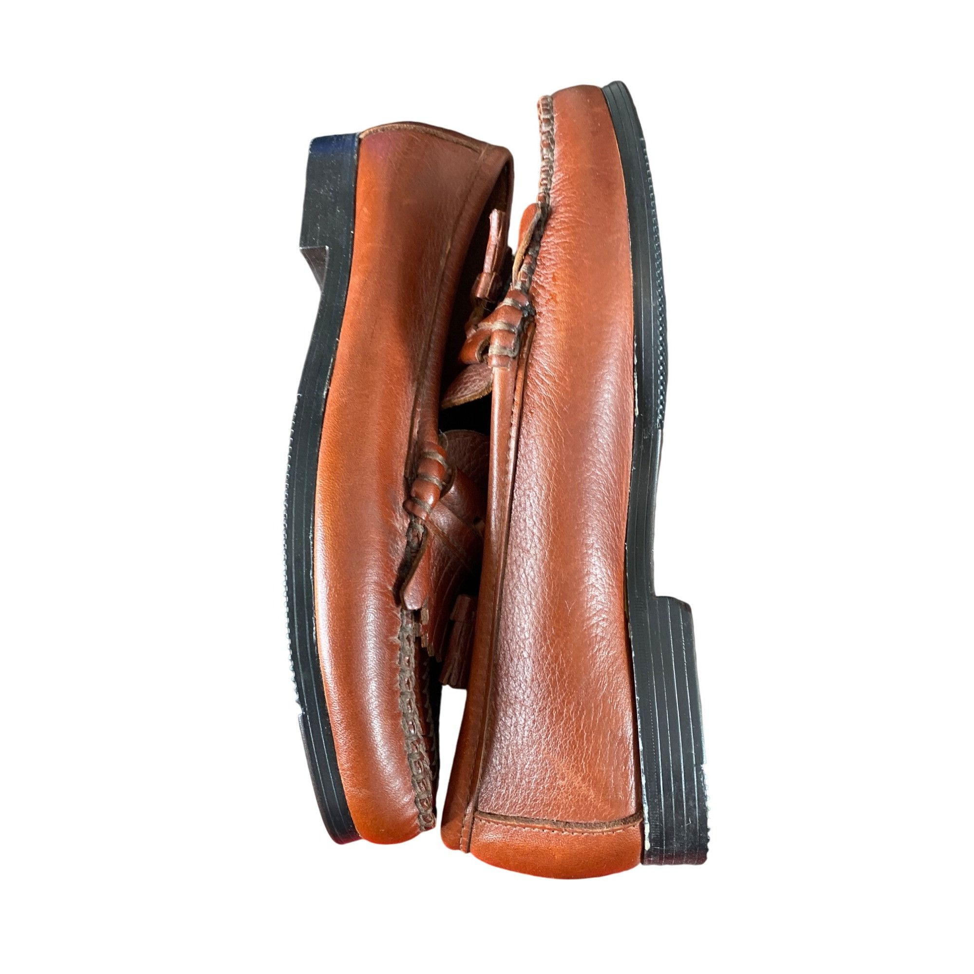 Dexter Shoe Company DEXTER MEN'S SADDLE BROWN BRAIDED LEATHER TASSEL SLIP-ON LOA Size US 9.5 / EU 42-43 - 2 Thumbnail