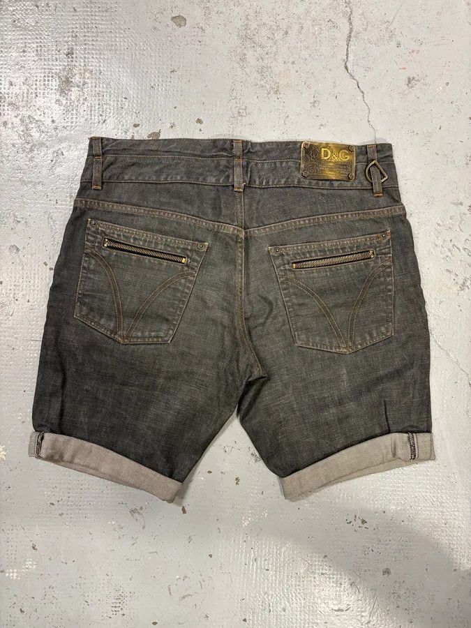 Dolce & Gabbana AW2003 Dolce & Gabbana Double Waisted Grey Denim Shorts Size US 33 - 6 Thumbnail