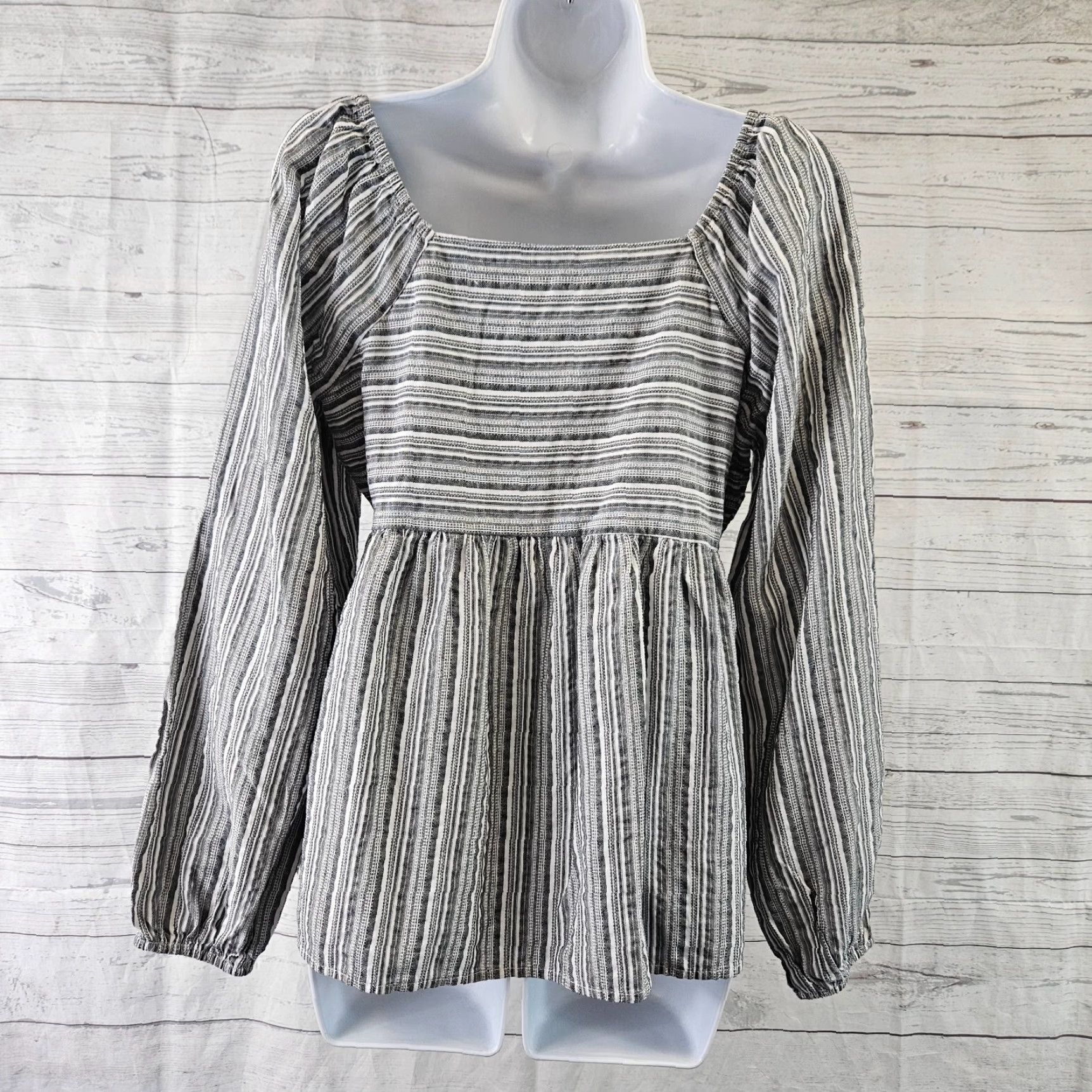 Pinko Savanna Jane Womens Blouse Size S Gray Pink Floral Stripe Embroidered Cotton Top Size S / US 4 / IT 40 - 4 Thumbnail