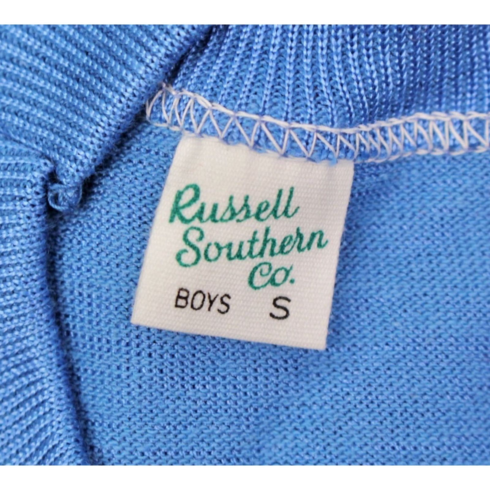 Vintage VTG 1960s Boy's Blue Shirt Lot Sz S Russell Southern 60s Blank Durene T Shirts NOS Original Boys Mens Women Size US S / EU 44-46 / 1 - 2 Thumbnail