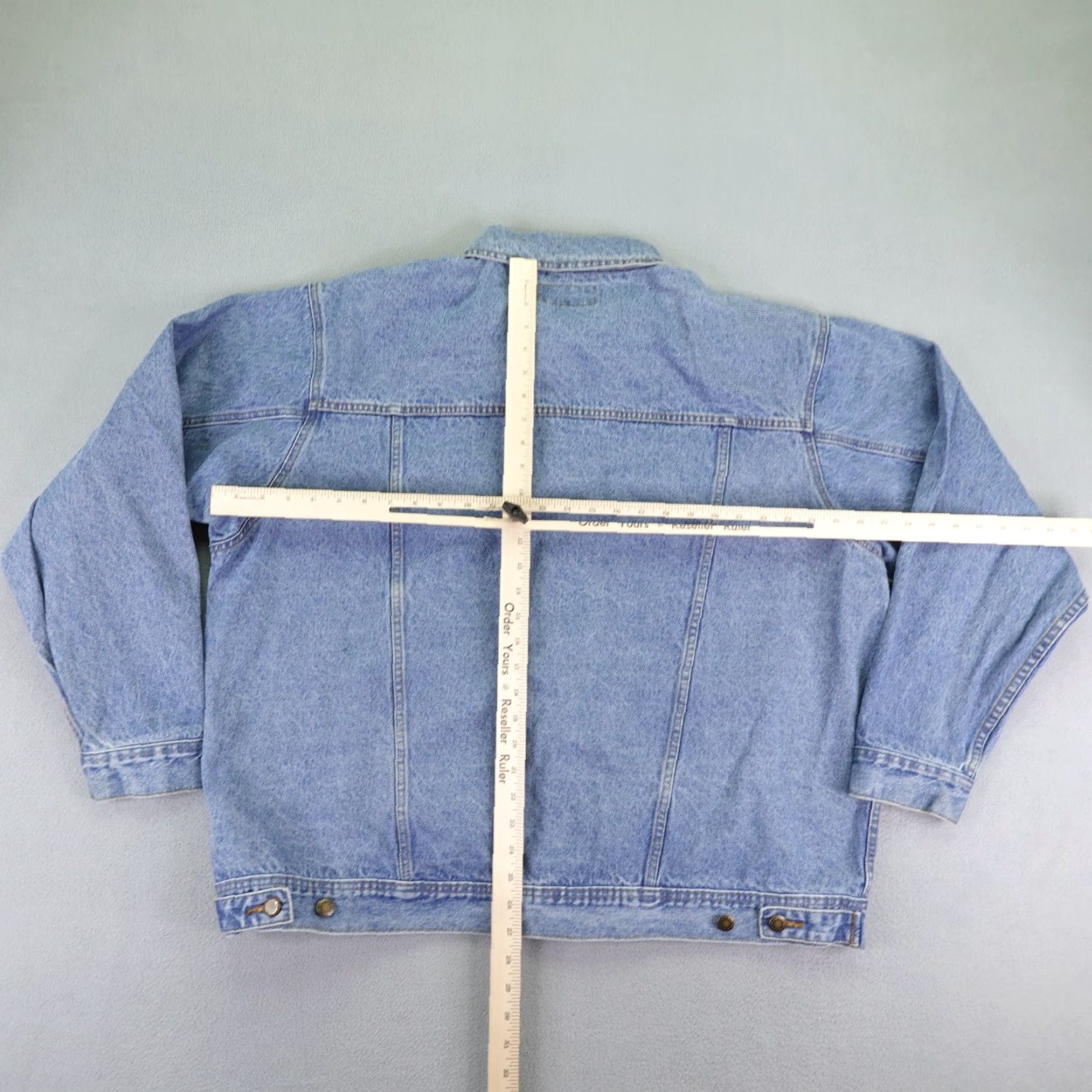 Wrangler Wrangler Denim Jacket Mens 2XL Blue Denim Trucker Button Up Rugged Wear Coat Jacket Mens 2XL Blue Wrangler Denim Jacket Size US 39 - 3 Thumbnail