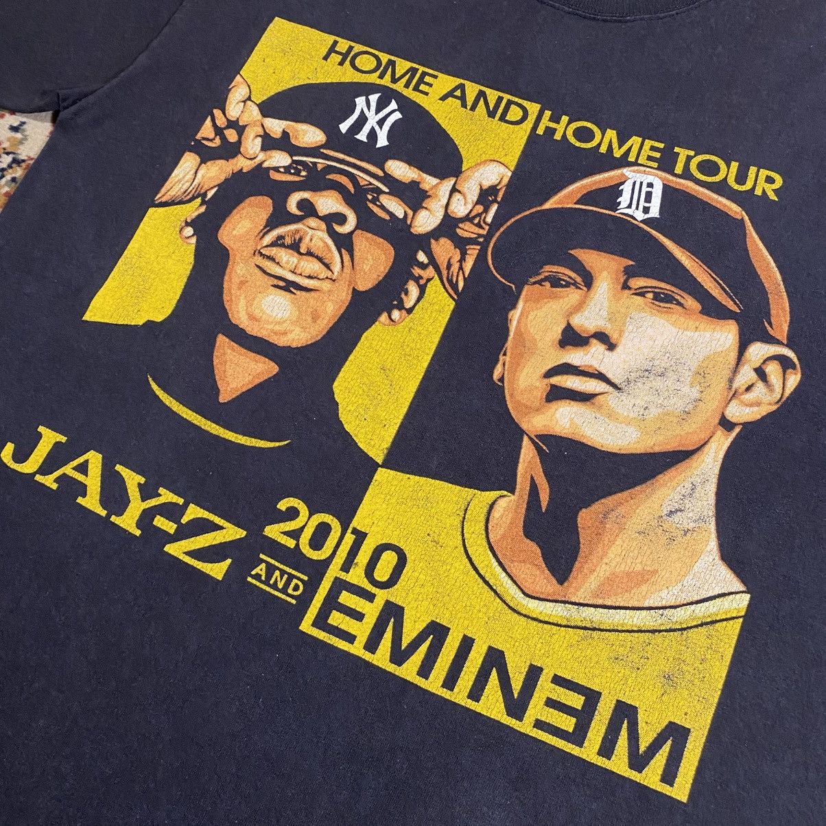 Eminem × Jay-Z × Vintage Vintage 2010 Eminem x Jayz Home And Home Tour Rap Tee Size US S / EU 44-46 / 1 - 2 Thumbnail