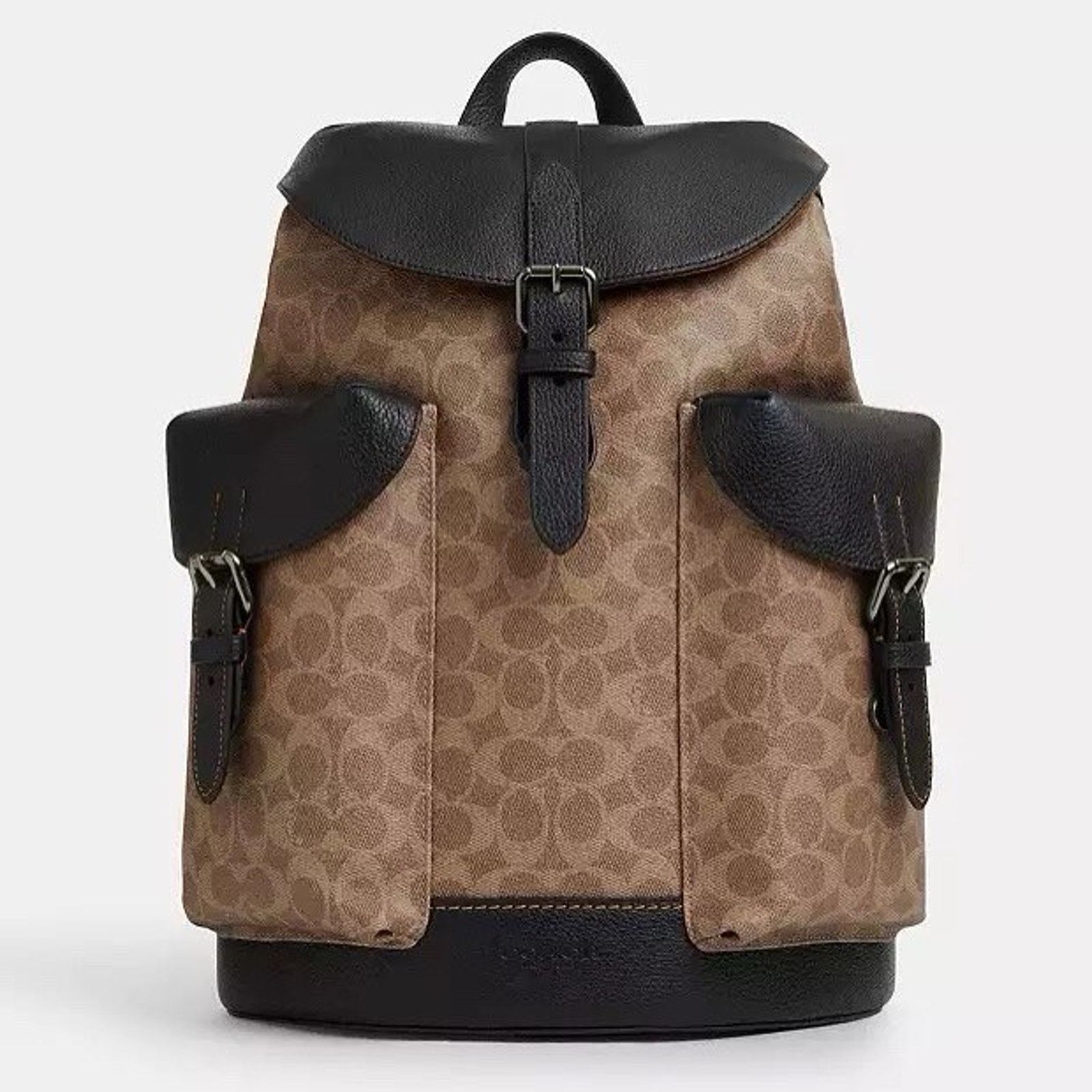 Coach NWT Coach CW211 Warner Tan Large Backpack QB/Tan/Black Size ONE SIZE - 3 Thumbnail