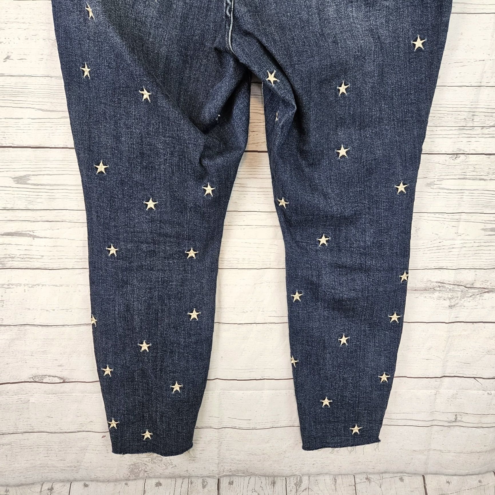 Vintage Judy Blue Womens Skinny Jeans Sz 16W Blue Embroidered Stars High Rise Jeans Size 38" / US 16 / IT 52 - 5 Thumbnail