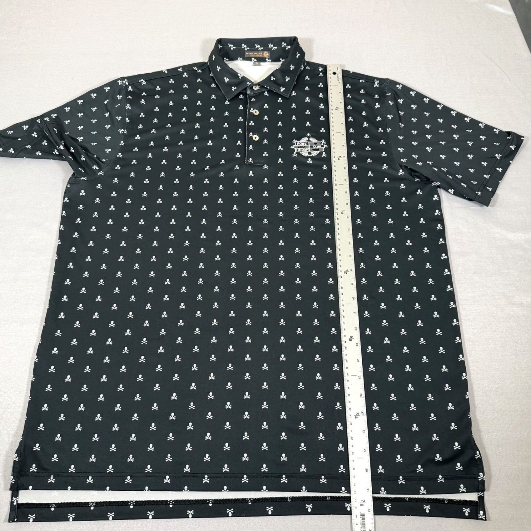 Peter Millar Peter Millar Polo Shirt Men XL Gray Summer Comfort Skull Golf Performance Moisture Wicking Size US XL / EU 56 / 4 - 5 Thumbnail