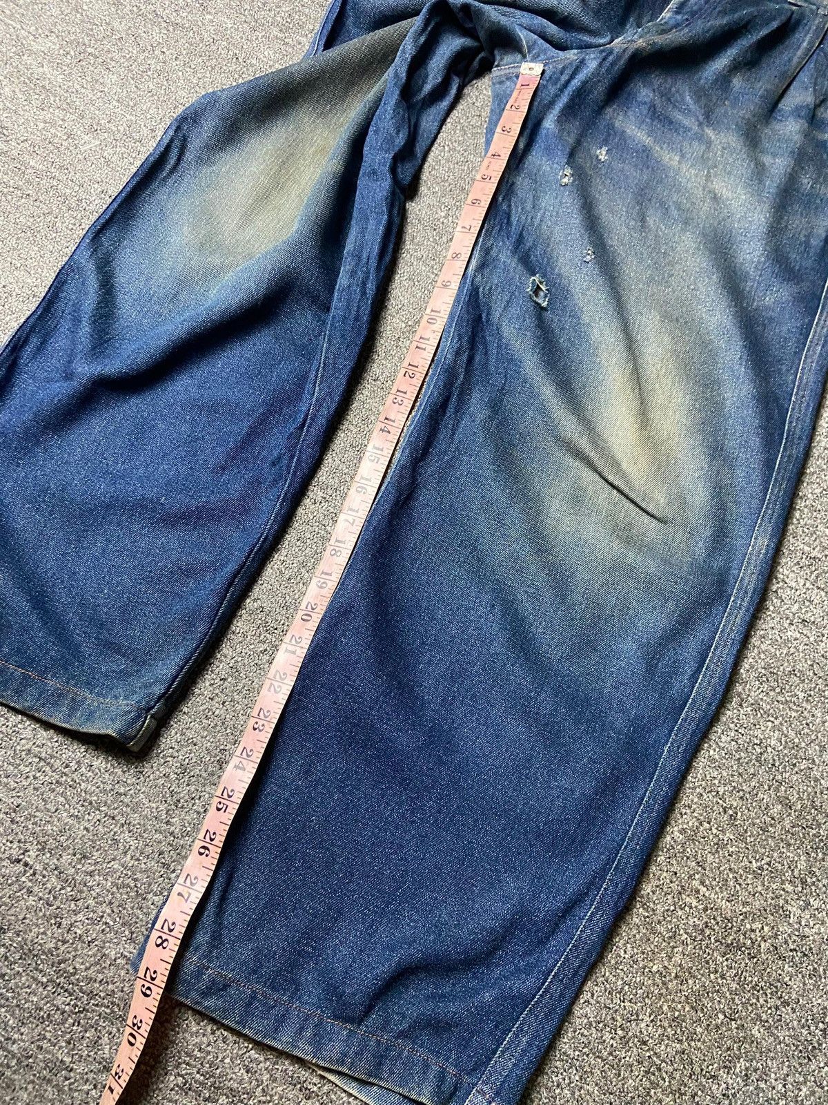 Japanese Brand Plevo Uomo Collezion Baggy Style Denim Jeans (164) Size US 32 / EU 48 - 8 Thumbnail
