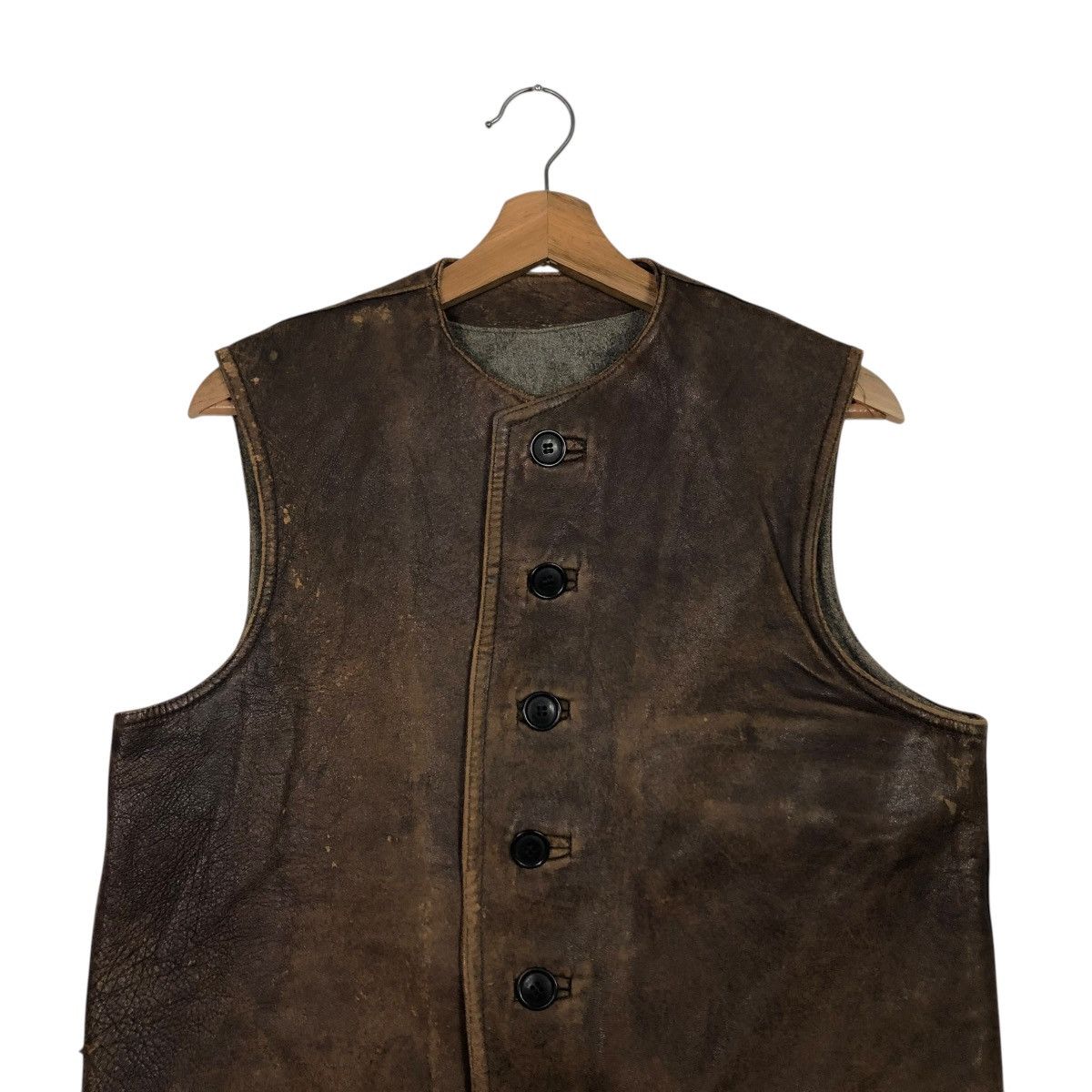 Japanese Brand 🔥RICH BROWN VINTAGE VEST LEATHER JACKET ISSEY MIYAKE Size US M / EU 48-50 / 2 - 5 Thumbnail