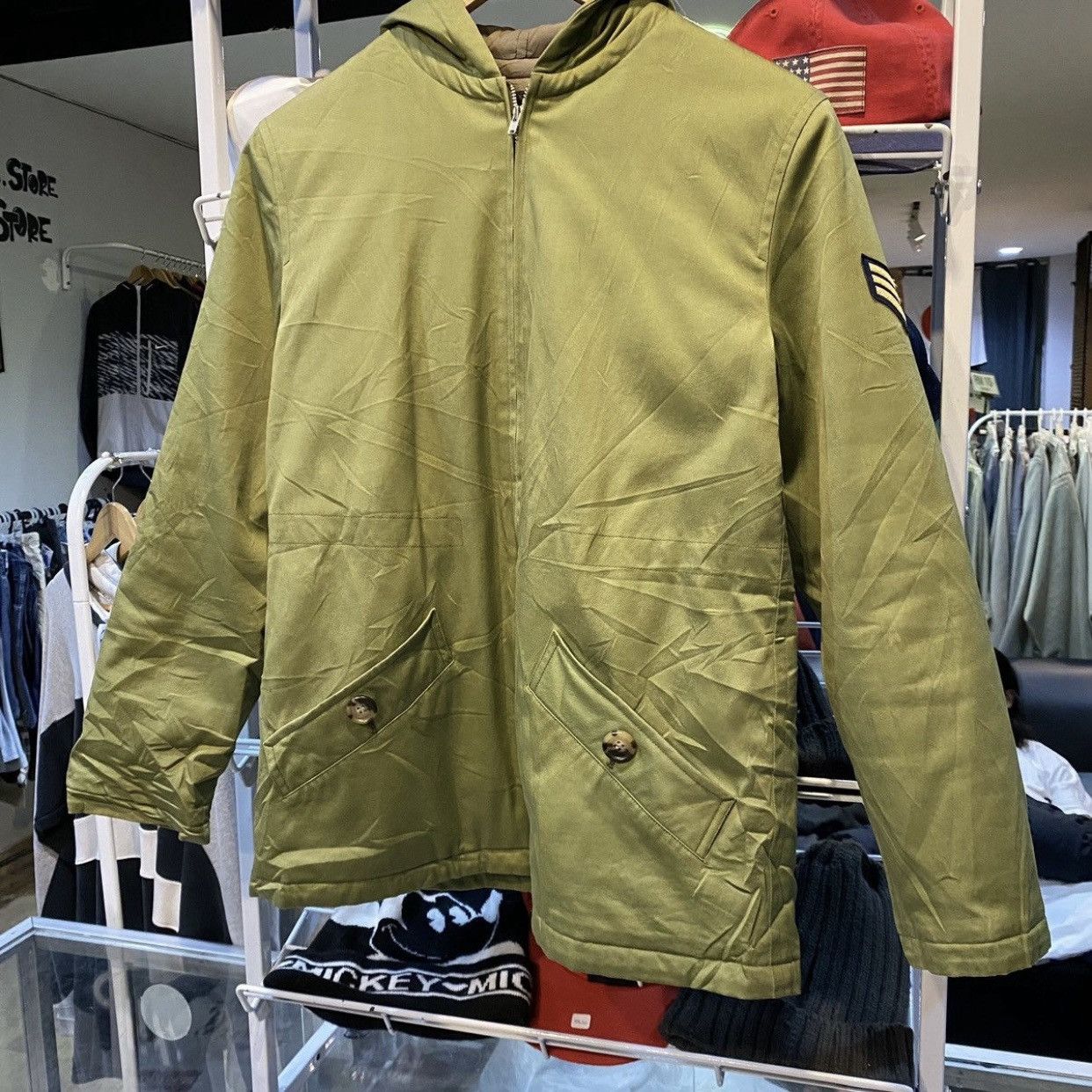 A.P.C. A.P.C. Military Hooded Jacket - Khaki Green - Size XS Size US XS / EU 42 / 0 - 5 Thumbnail