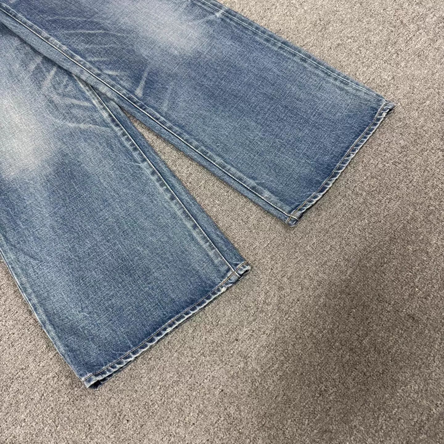 Celine Celine Arc Heart Metallic Chain Washed WideLeg Jeans 29 99N Size 29" - 4 Thumbnail