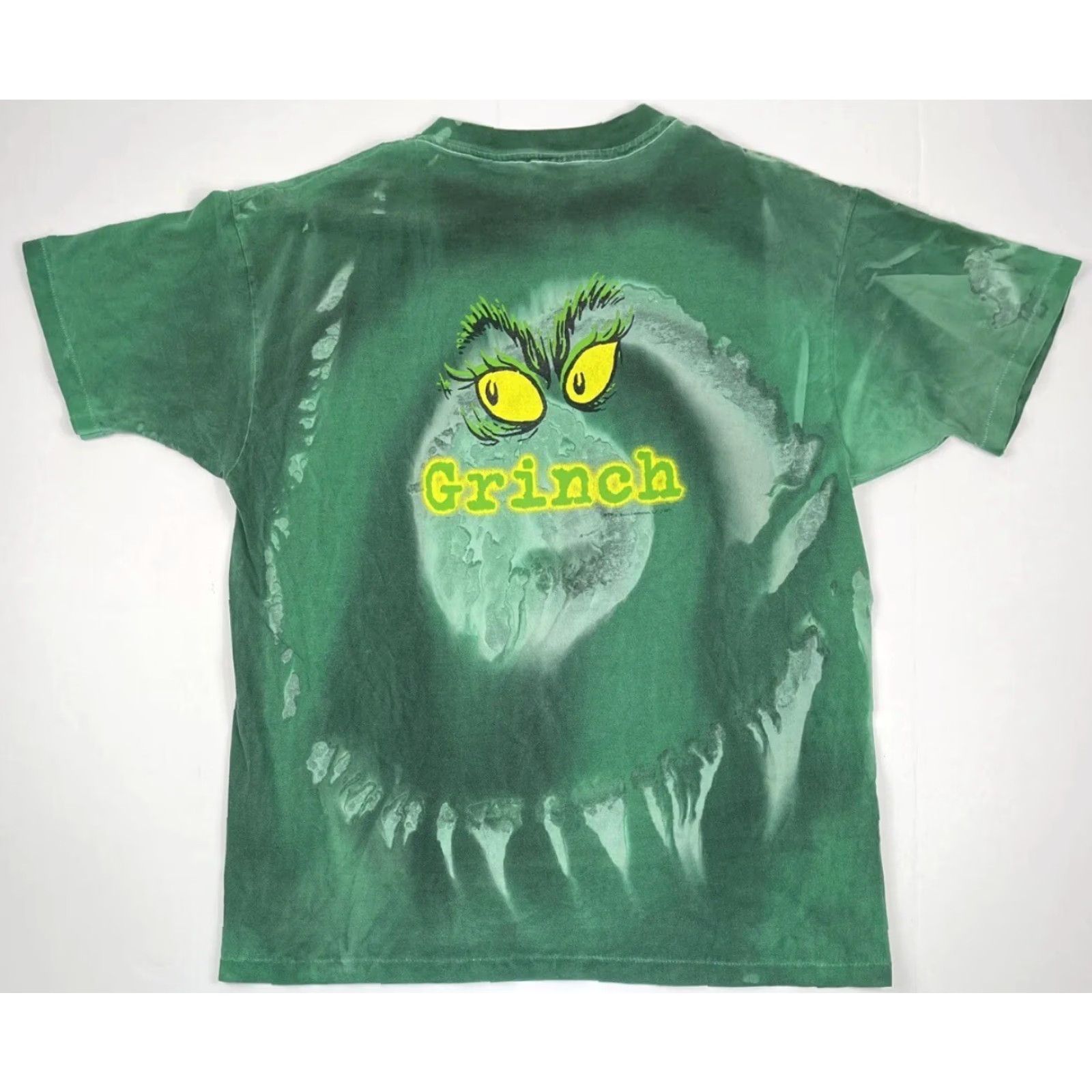 Doublet VINTAGE The Grinch Shirt L Crew Neck Christmas Graphic Tee Double Sided 90s Green Mens Size US L / EU 52-54 / 3 - 2 Thumbnail