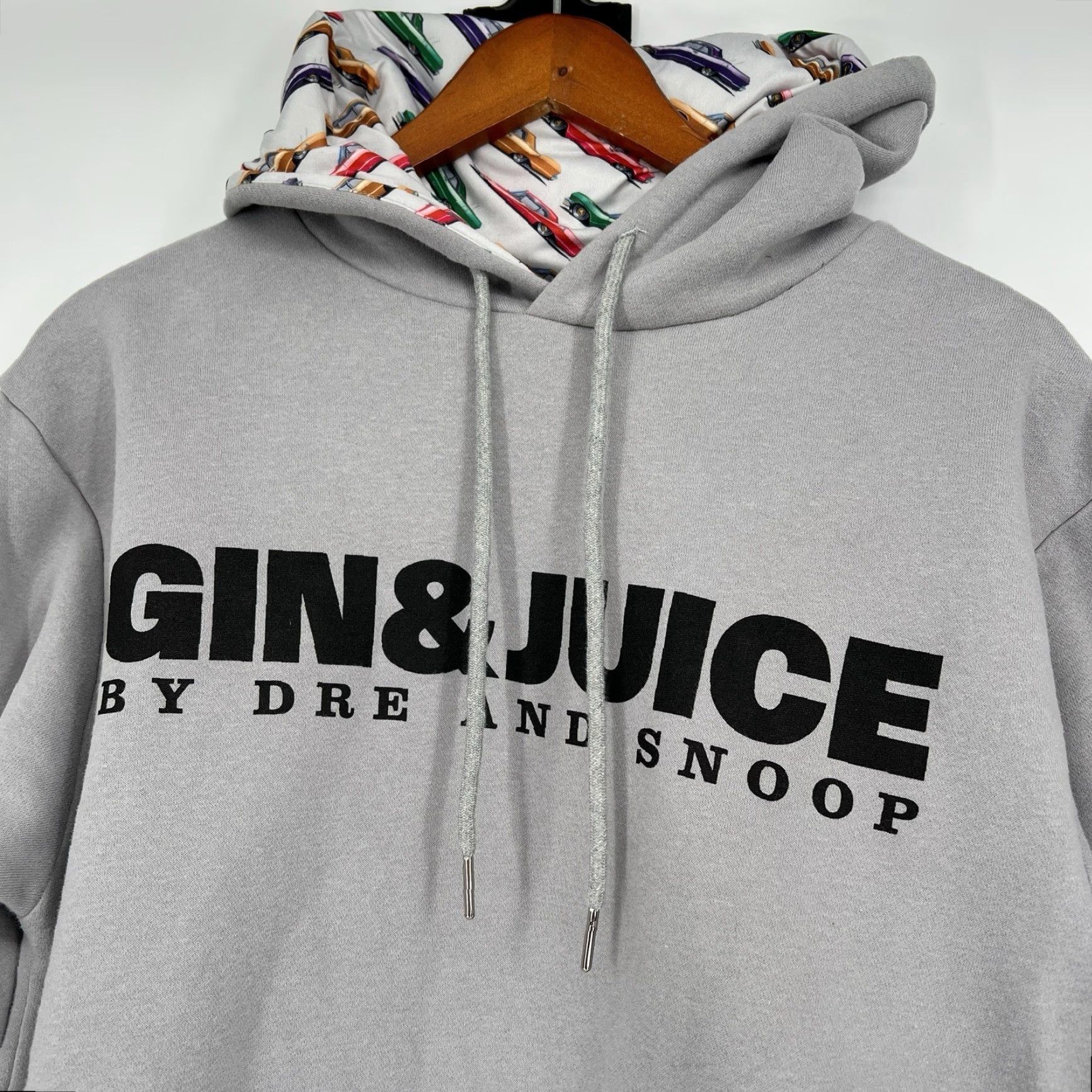 KangaROOS Gin&Juice Hoodie Mens S Gray Kangaroo Pocket Graphic Print Pullover Embroidered Logo Cotton Blend Fleece Music Theme Mens Size US S / EU 44-46 / 1 - 3 Thumbnail