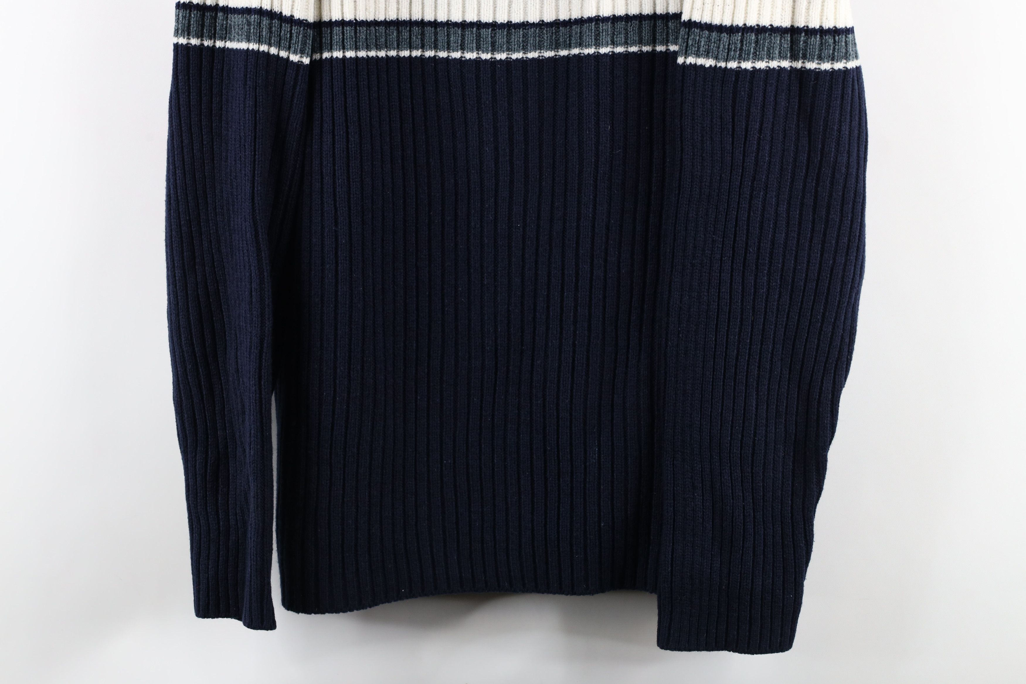 Vintage Vintage 90s Streetwear Block Chunky Ribbed Knit Sweater Size US XL / EU 56 / 4 - 3 Thumbnail