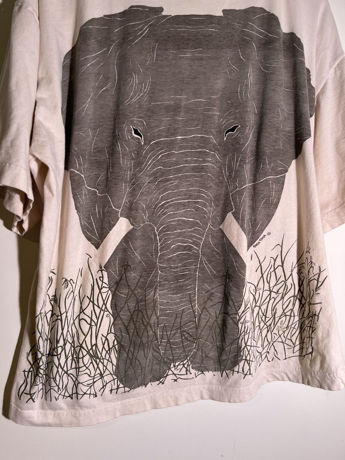 Vintage 90’s 2000’s Y2K VTG Vintage Tinga Tinga Elephant AOP T Shirt Size US XXL / EU 58 / 5 - 3 Thumbnail