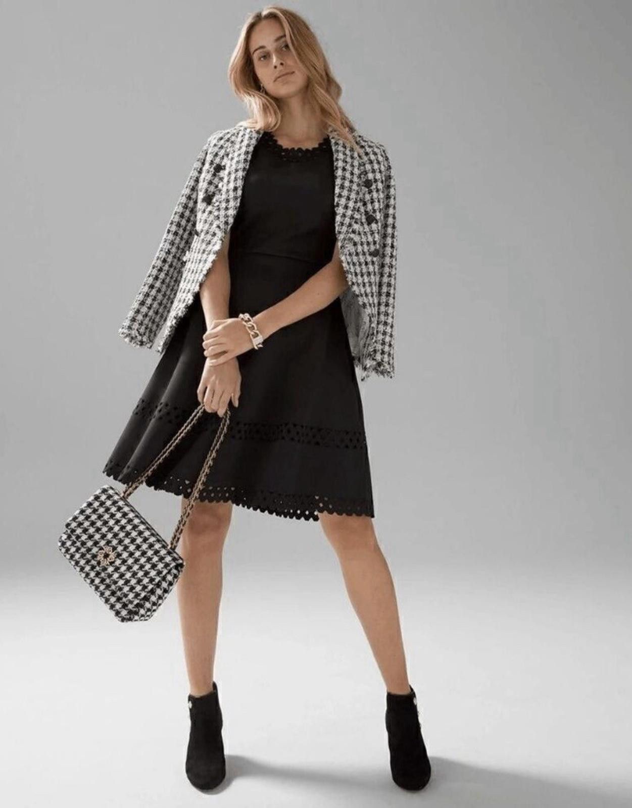 Other WHBM Black SL Scuba Dress with Geometric Cutouts Size 6 NWT Size M / US 6-8 / IT 42-44 - 3 Thumbnail