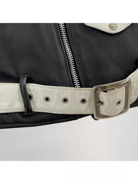 Schott Schott 613 black and white color scheme, punk style cowhid Size US S / EU 44-46 / 1 - 6 Thumbnail