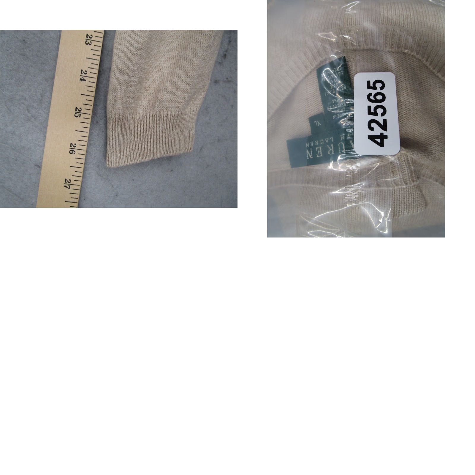 Ralph Lauren Lauren Ralph Lauren Pullover Sweater Women's XL Beige Silk Cashmere Blend Crew Neck Long Sleeve Size XL / US 12-14 / IT 48-50 - 8 Thumbnail