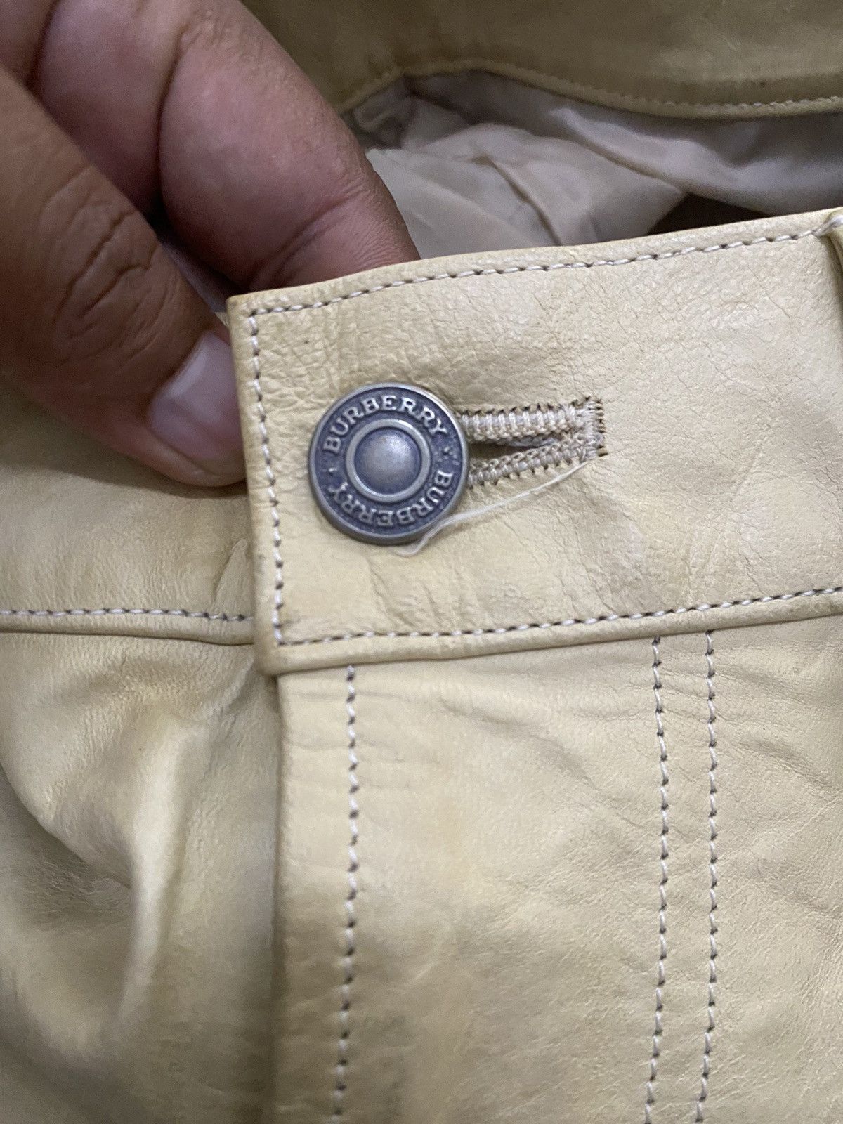 Burberry × Leather SOFT LEATHER PANTS BY BURBERRY LONDON SOFT LEATHER Size US 31 - 10 Thumbnail