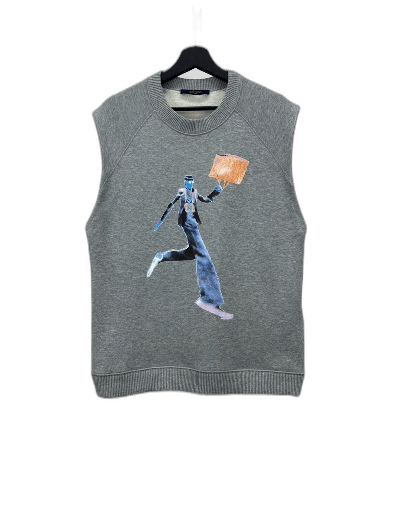Louis Vuitton Louis Vuitton Gray Sleeveless Sweater Vest-yf Size US M / EU 48-50 / 2 - 1 Thumbnail