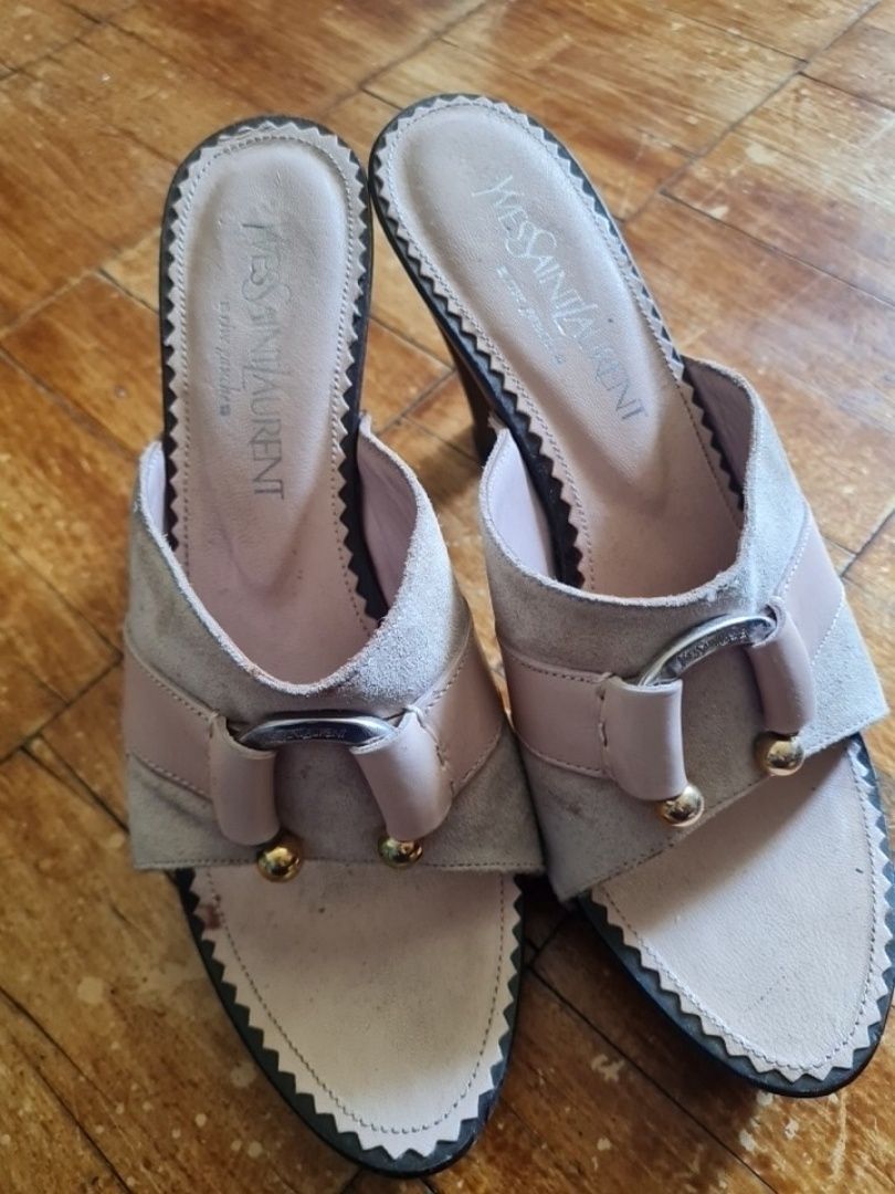 Yves Saint Laurent Rive Gauche Suede Leather Boots Size US 9 / IT 39 - 3 Thumbnail