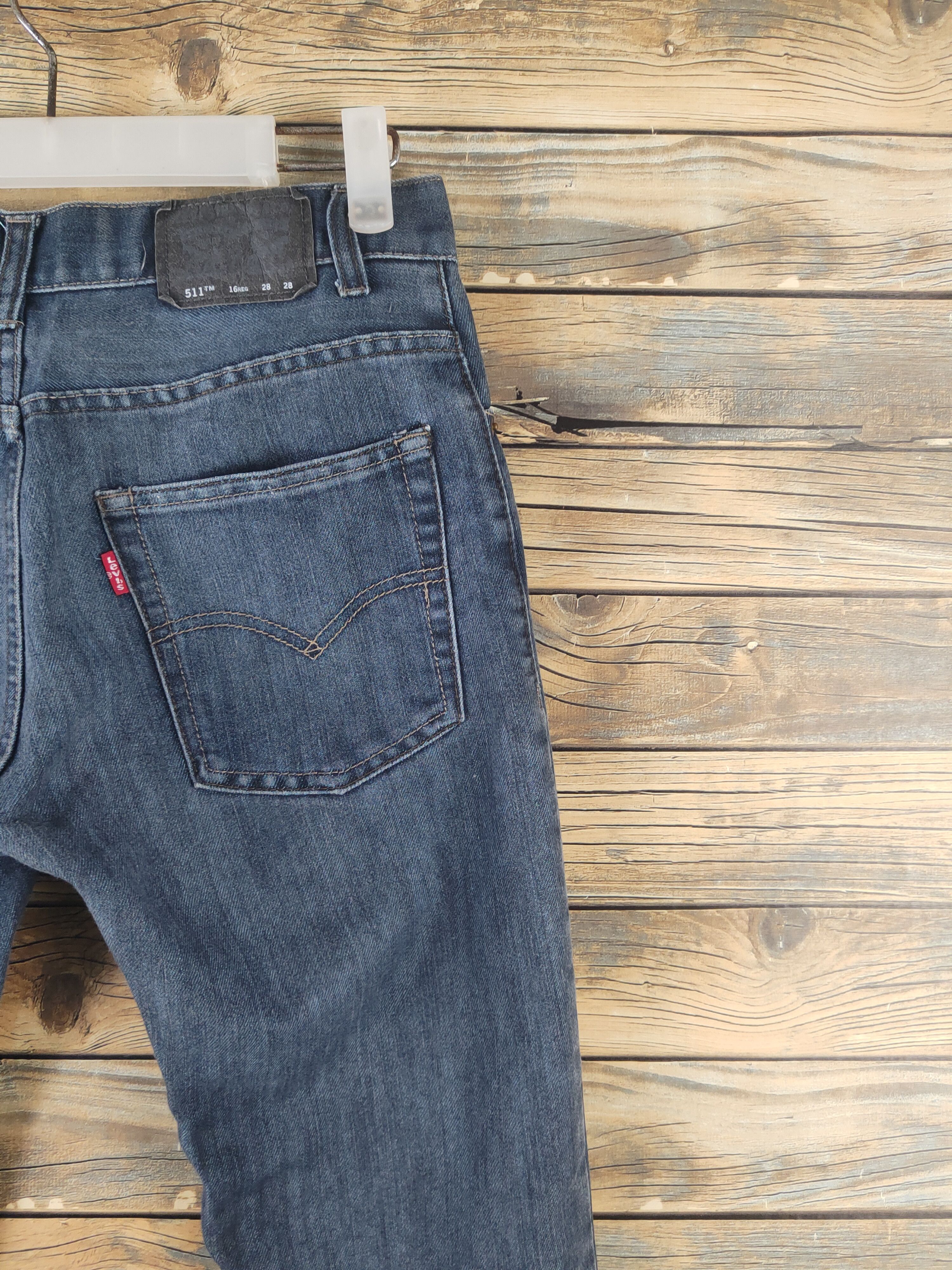 Levi's DL Levi's Dark Blue Distressed Ripped Jeans #2779 Size 28" / US 6 / IT 42 - 11 Thumbnail