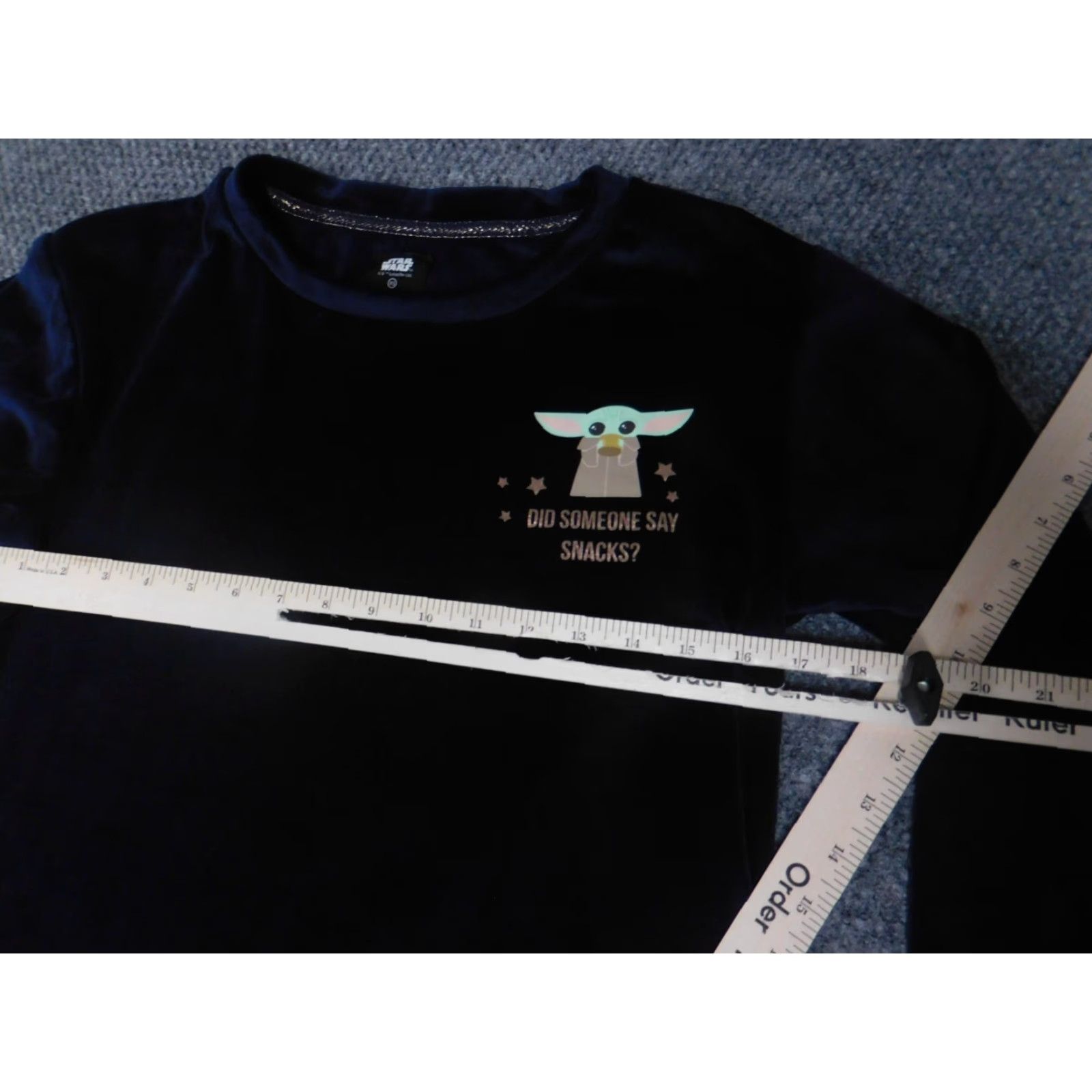 Star Wars Kim Rogers Star Wars Womens Sweater Crew Neck Pullover Long Sleeve Blue XS Petite Regular All Seasons Knitted Cotton Down Pattern: Solid Theme: Stars Size XS / US 0-2 / IT 36-38 - 5 Thumbnail