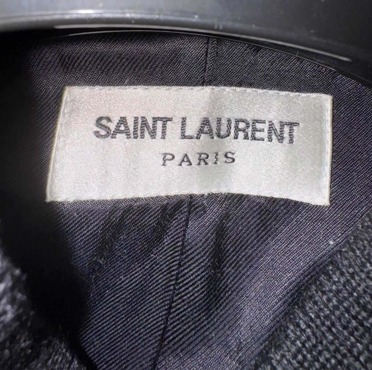 Saint Laurent Paris Saint Laurent "Black Knight" Leather-Paneled Varsity Jacket Size US S / EU 44-46 / 1 - 6 Thumbnail