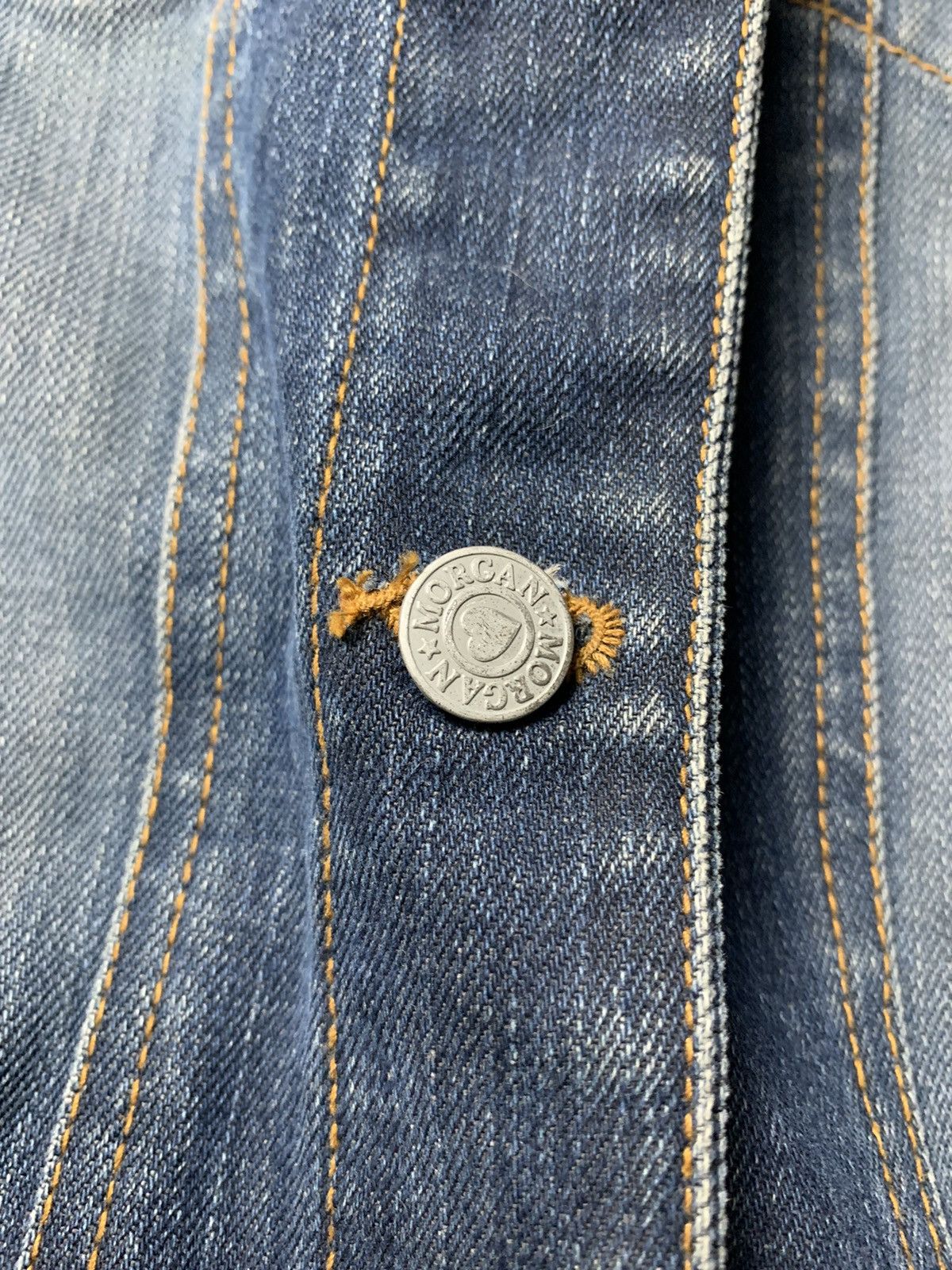 If Six Was Nine 2000s Morgan Homme Faux Fur Denim Jacket Size XS / US 0-2 / IT 36-38 - 5 Thumbnail
