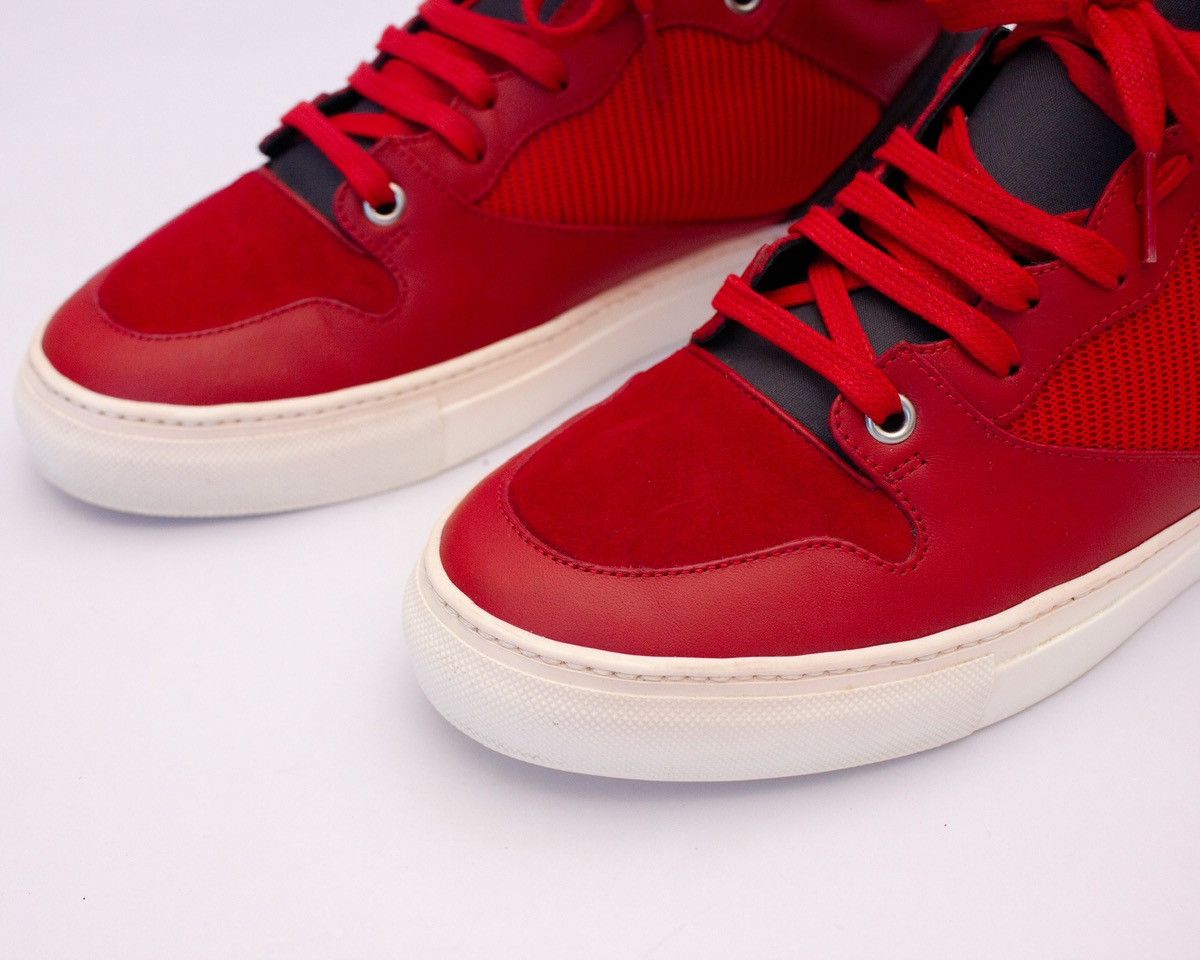 Balenciaga Balenciaga Mens Red Navy Blue Neoprene Strap High Top SZ:6US Size US 6 / EU 39 - 9 Thumbnail