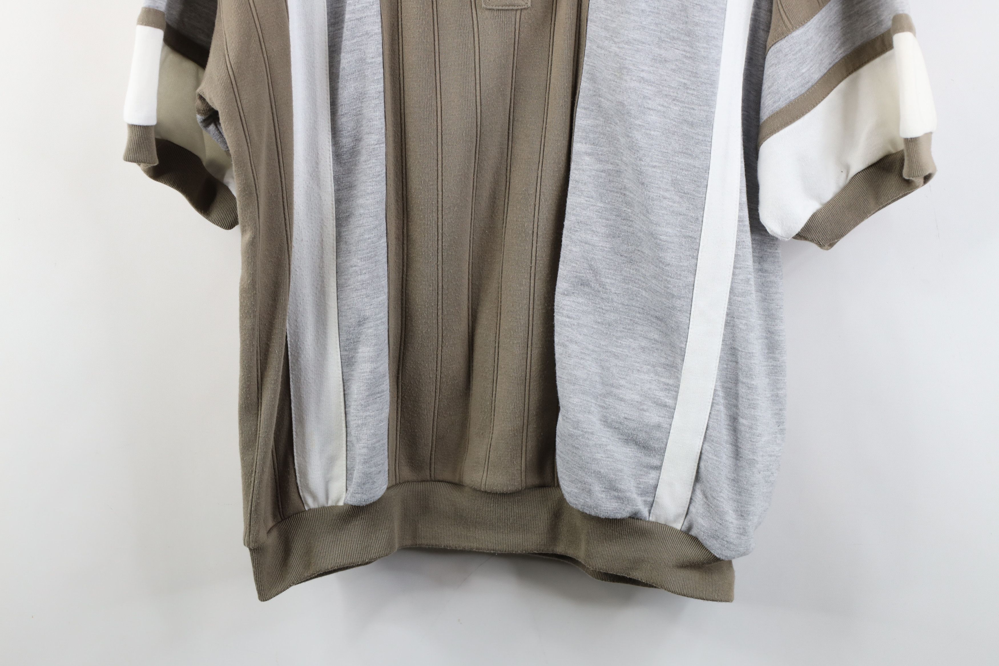 Vintage Vintage 90s Streetwear Block Collared Pullover Polo Shirt Size US XL / EU 56 / 4 - 3 Thumbnail