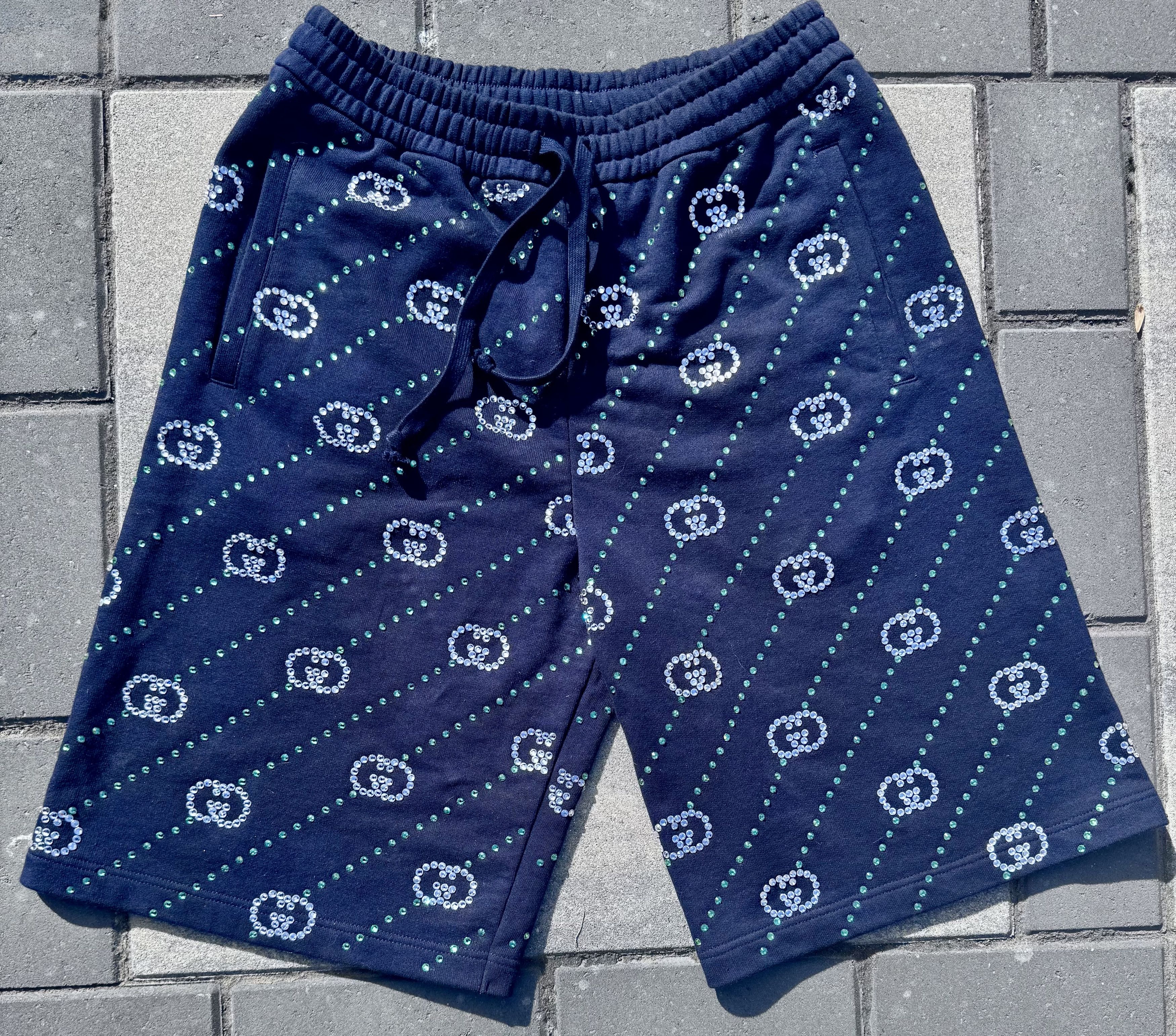 Gucci Gucci Jeweled GG Crystal Navy Sweatshirt & Shorts Set Size US S / EU 44-46 / 1 - 3 Thumbnail