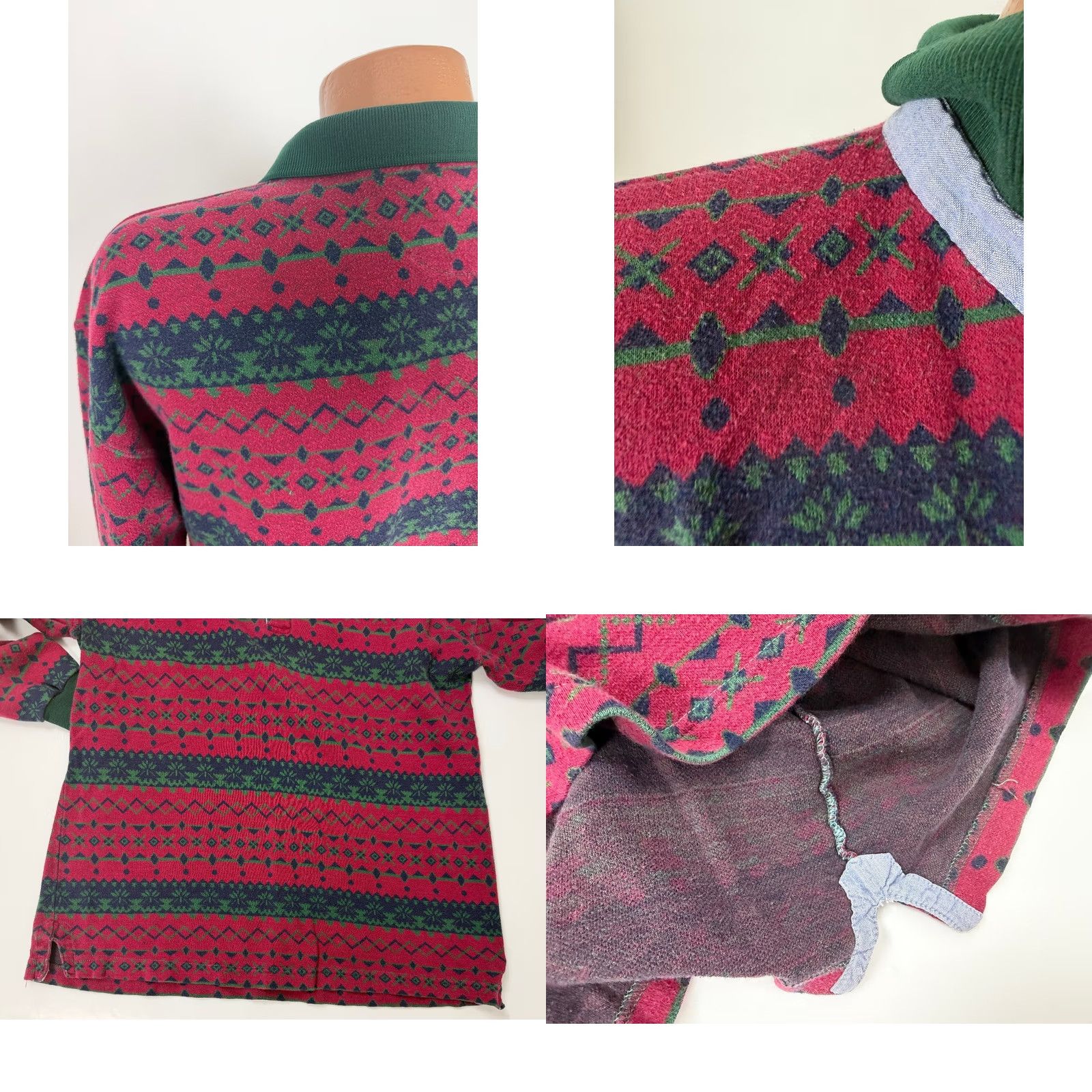 Vintage VINTAGE Ivy Club Polo Shirt Men M Geometric Red Navy Green 80s 90s - Shirt Mens M Red Green Navy Geometric 80s 90s Vintage Ivy Club Polo Shirt Size US M / EU 48-50 / 2 - 8 Thumbnail