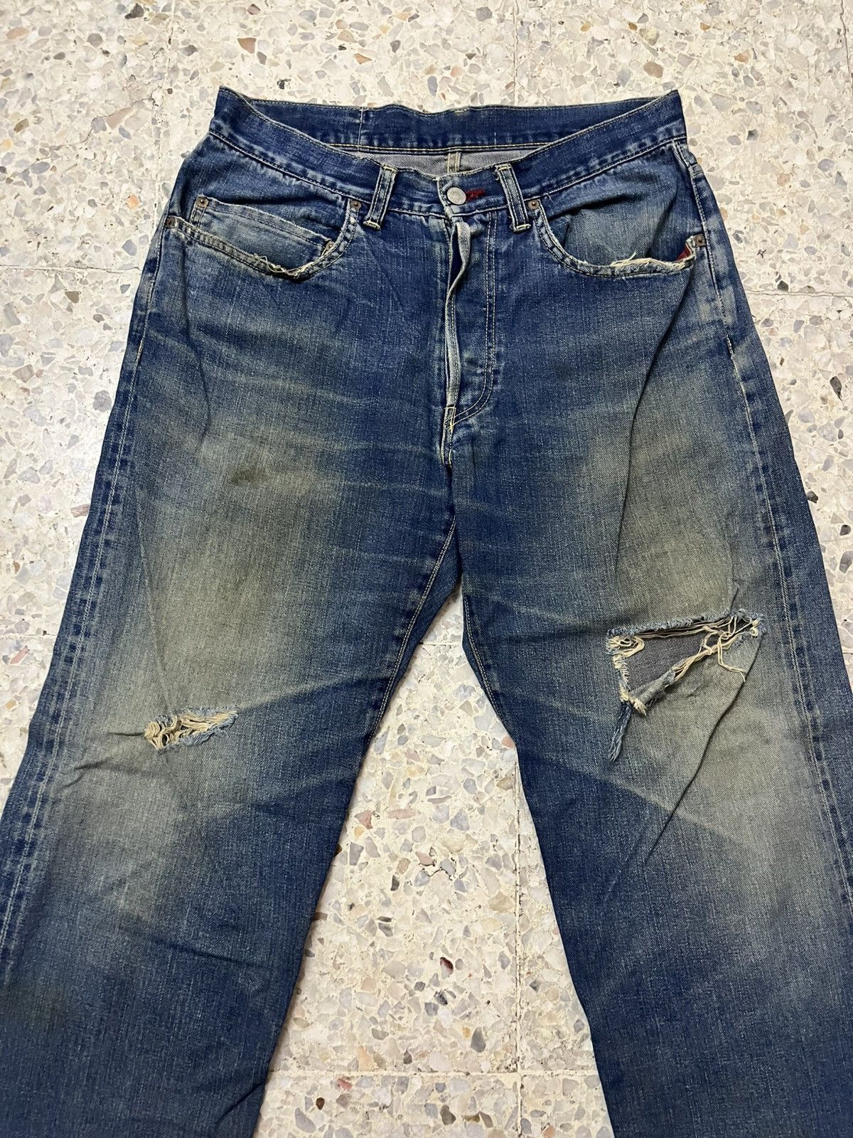Vintage Vintage HR market redline selvedge distressed denim Size US 32 / EU 48 - 2 Thumbnail