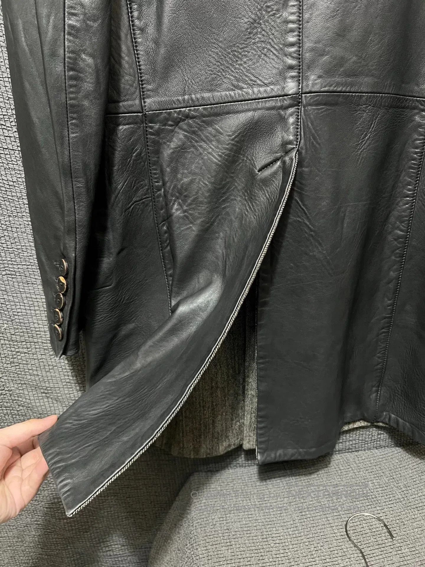Isaac Sellam Experience dark leather overcoat by isaac sellam experience. Size US M / EU 48-50 / 2 - 4 Thumbnail