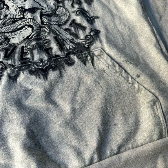 Affliction AFFLICTION LIVE FAST PULLOVER HOODIE SZ MEDIUM M Size US M / EU 48-50 / 2 - 3 Thumbnail