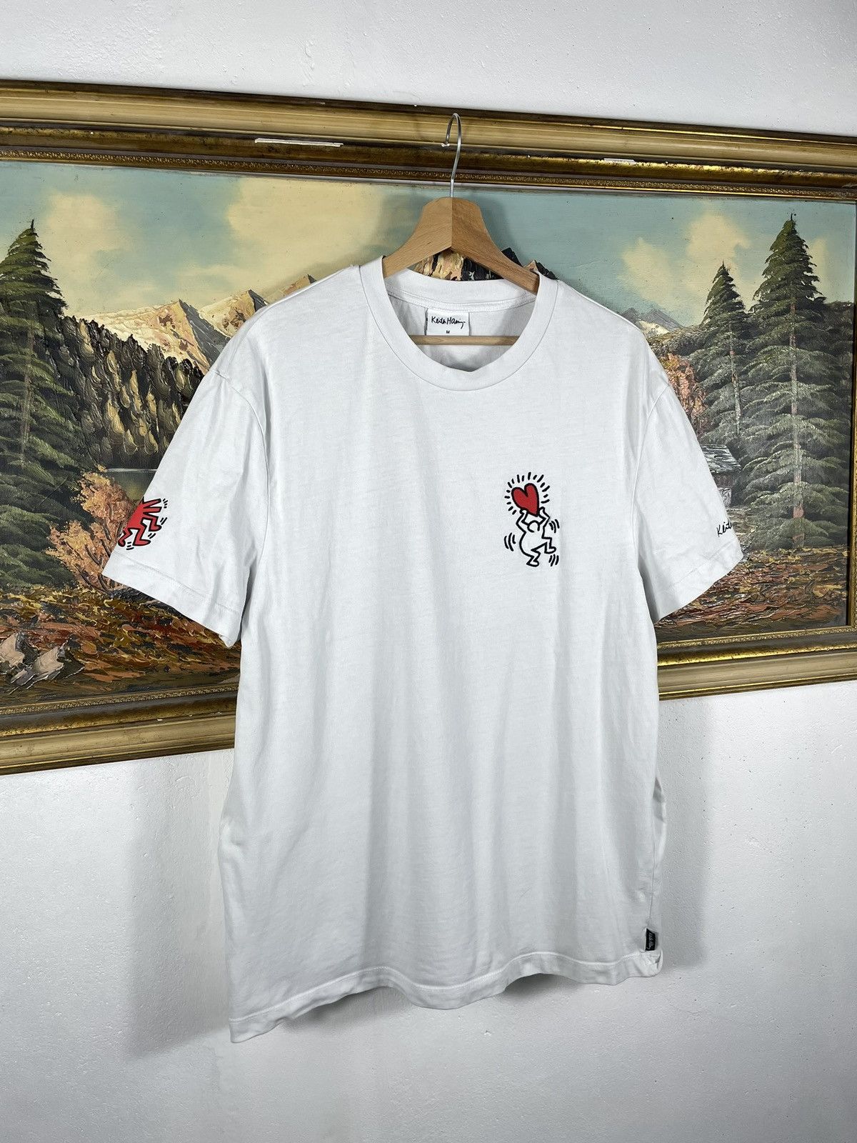 Japanese Brand × Keith Haring Keith Haring Art Skateboard White T-Shirt Tee Size US M / EU 48-50 / 2 - 4 Thumbnail