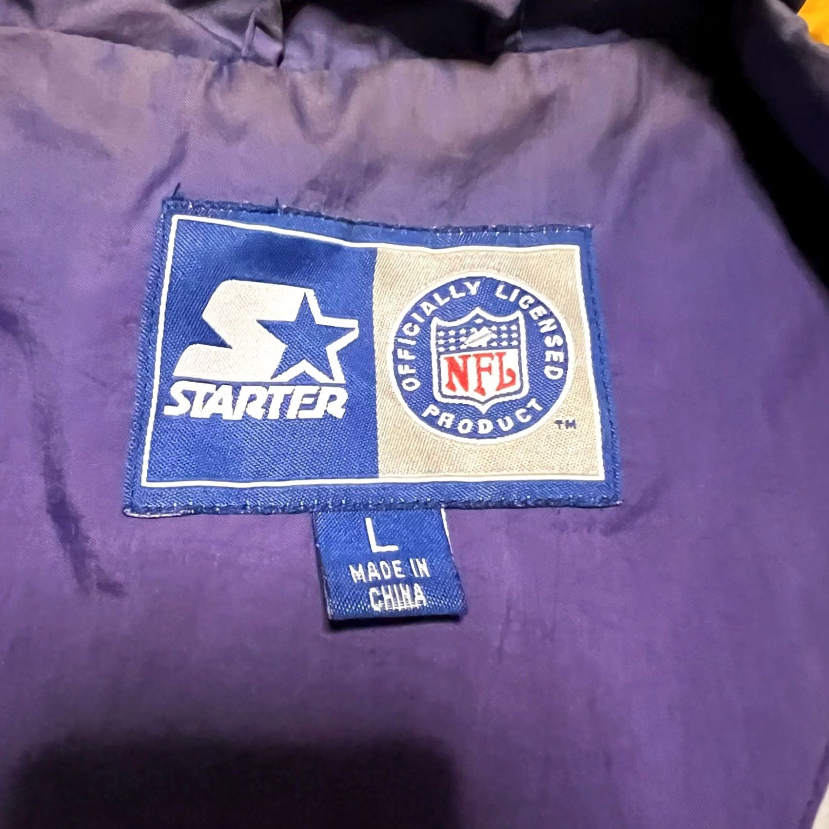 Starter VINTAGE Starter Minnesota Vikings Jacket Coat Stadium NFL Windbreaker Mens Large Purple Regular L Size US L / EU 52-54 / 3 - 7 Thumbnail
