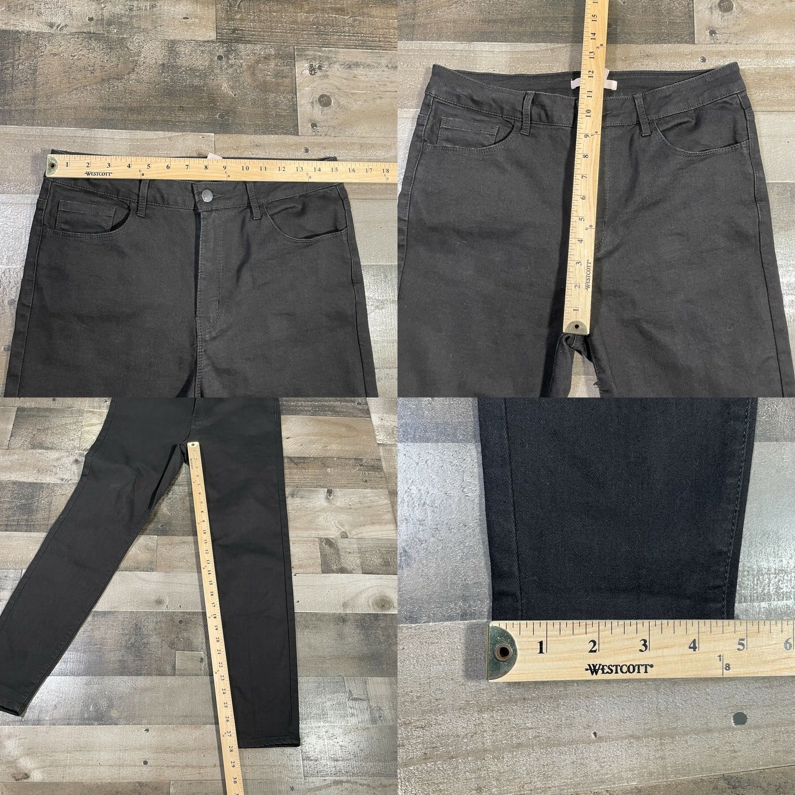Forever 21 FOREVER 21 Jeans Womens 30 High Rise Skinny Zip Closure Dark Wash Black Denim Size 30" / US 8 / IT 44 - 8 Thumbnail
