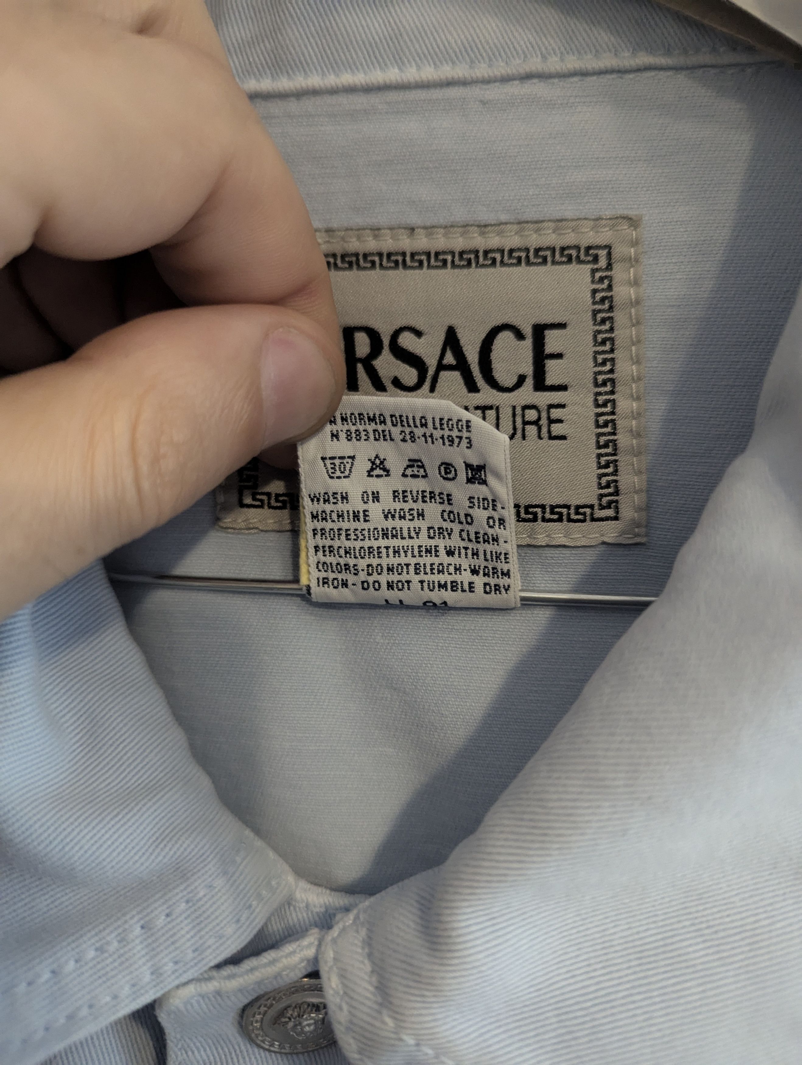 Versace Jeans Couture Versace jeans baby blue jacket Size US L / EU 52-54 / 3 - 7 Thumbnail