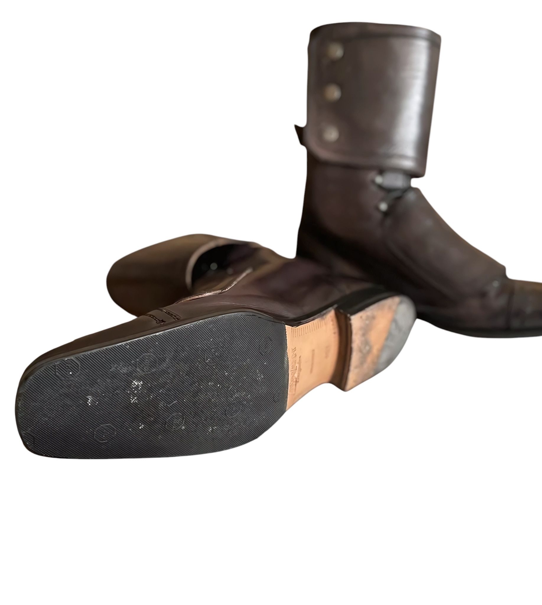 Yves Saint Laurent KNIGHT LEATHER BOOTS BY TOM FORD Size US 7.5 / EU 40-41 - 5 Thumbnail