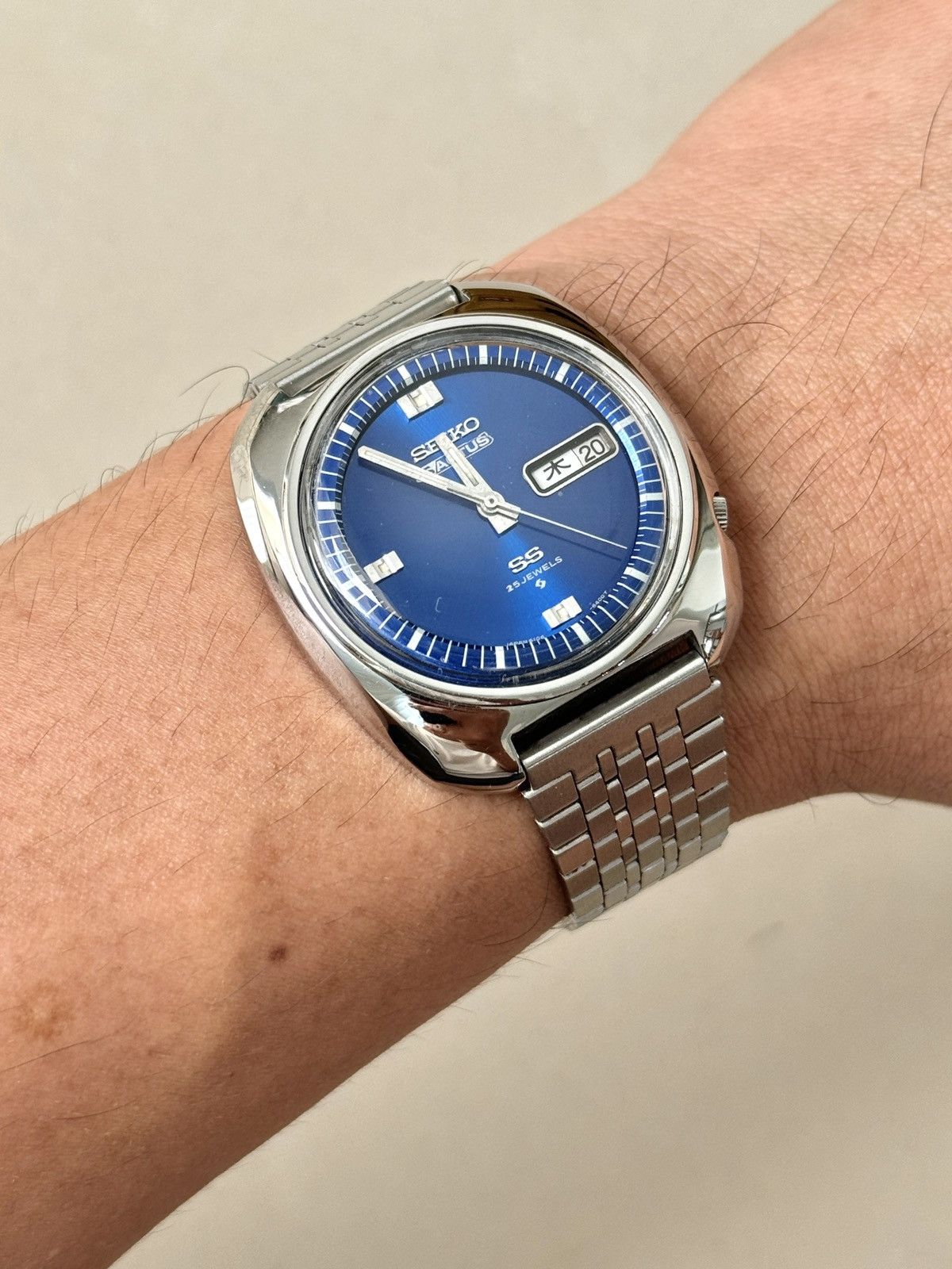 Vintage VINTAGE SEIKO 5ACTUS SS JDM BLUE DIAL WATCH RARE Grailed