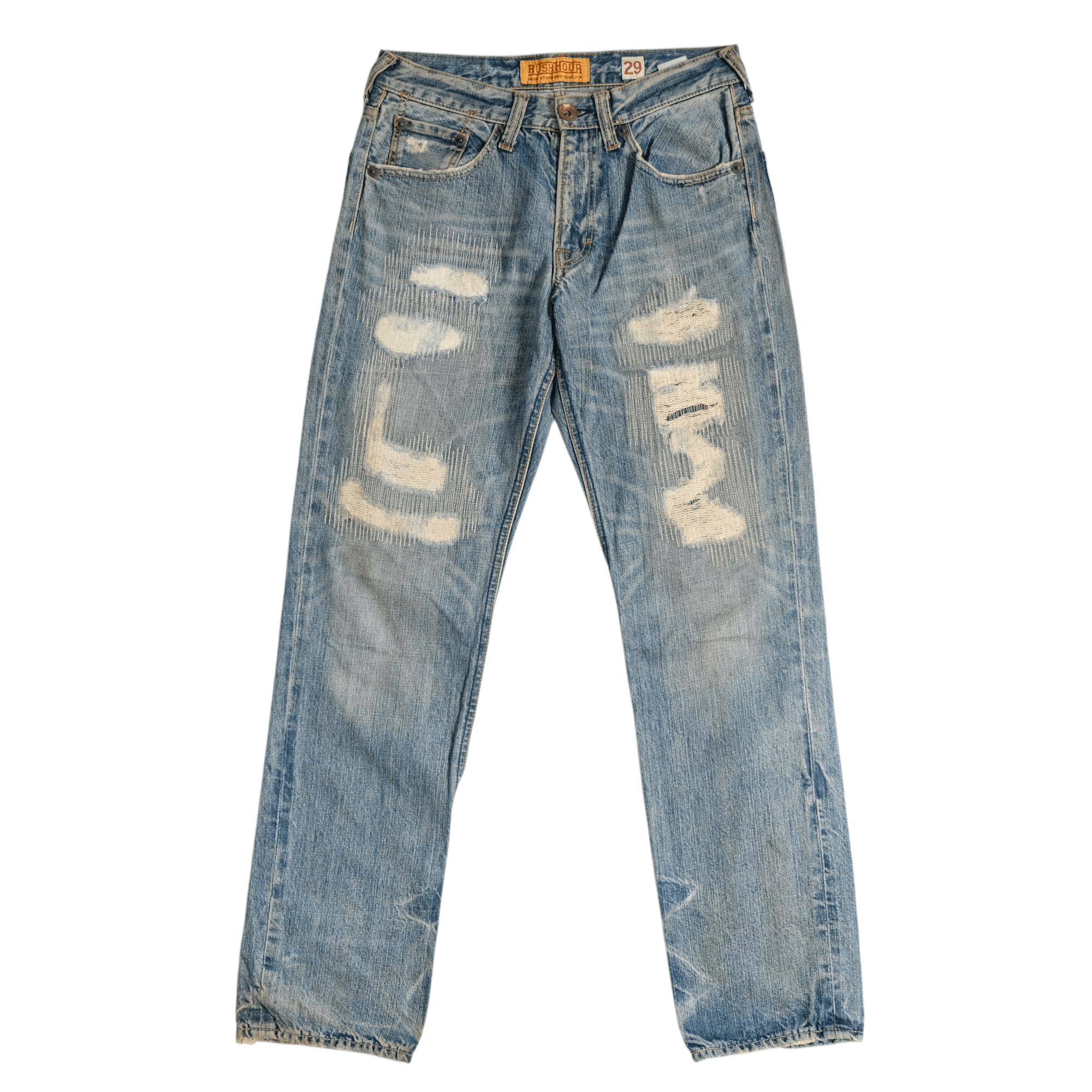 Other Rush hour distressed denim embroidery jeans Size US 29 - 1 Thumbnail