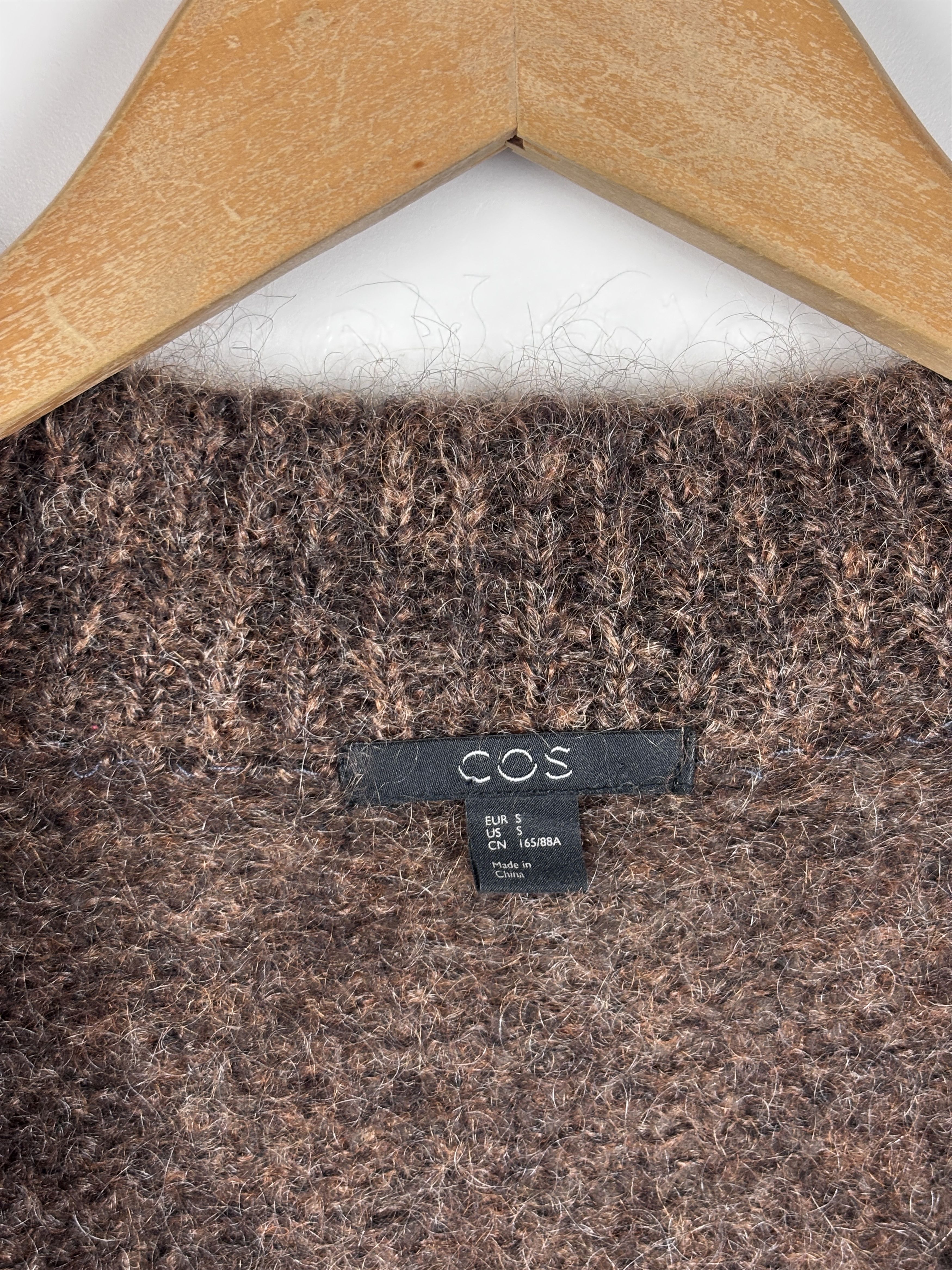 Cos COS V-Neck Sweater Mohair Wool Pullover Oversized Size S Size S / US 4 / IT 40 - 4 Thumbnail