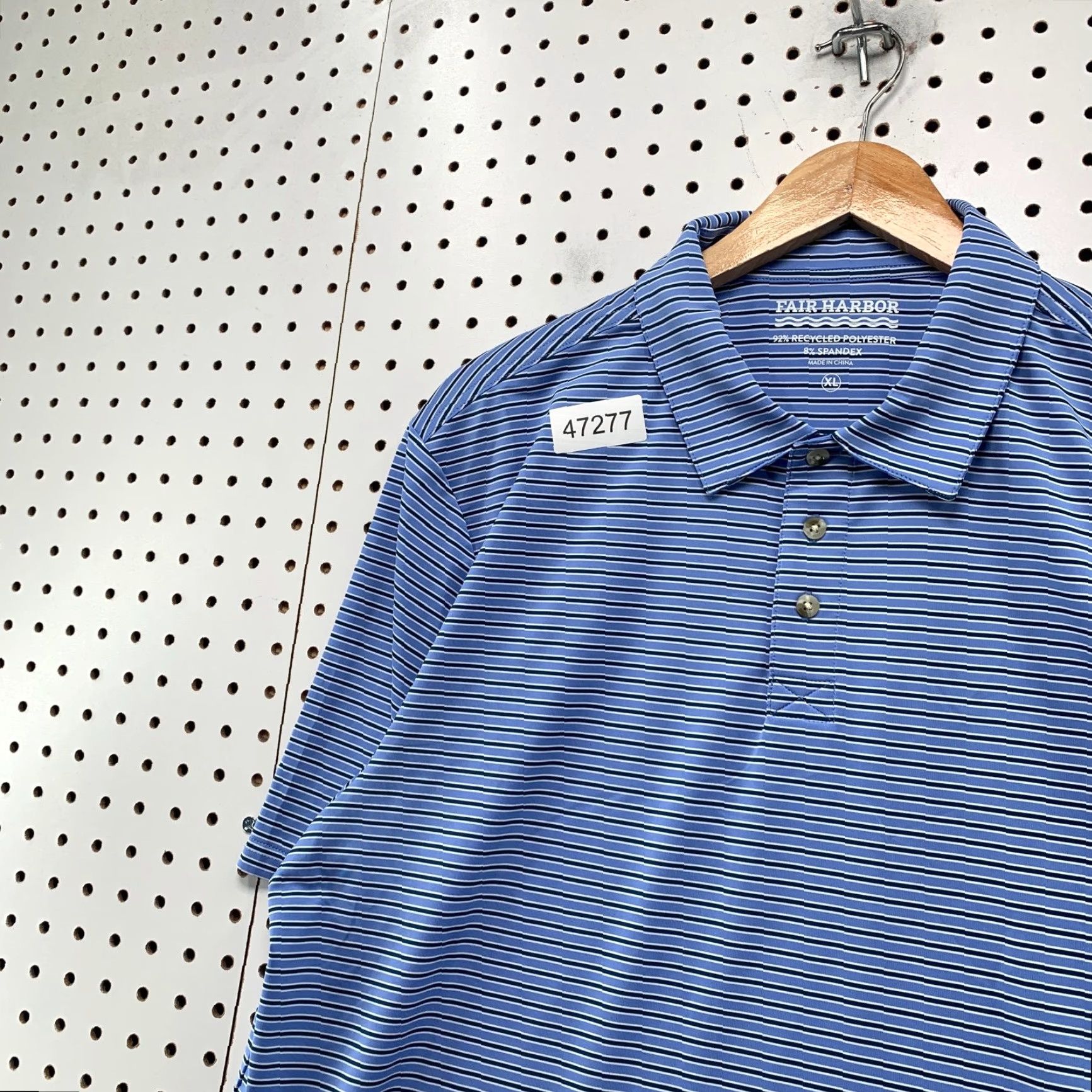 Vintage Fair Harbor Polo Shirt Mens XL Blue Striped Short Sleeve Golf Sailing Outdoor Size US XL / EU 56 / 4 - 5 Thumbnail