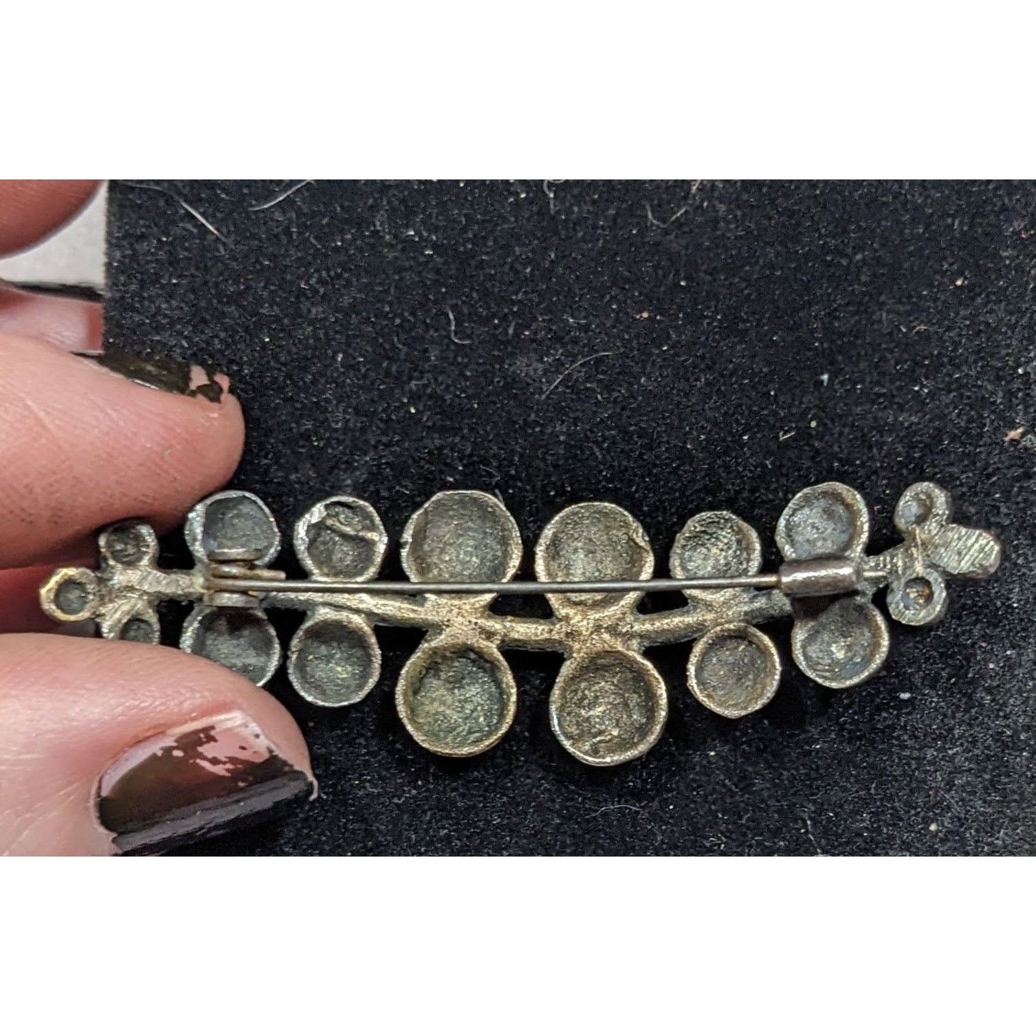 Other Vintage Silver Tone Bubble Leaf Foliage Brooch Size ONE SIZE - 6 Thumbnail